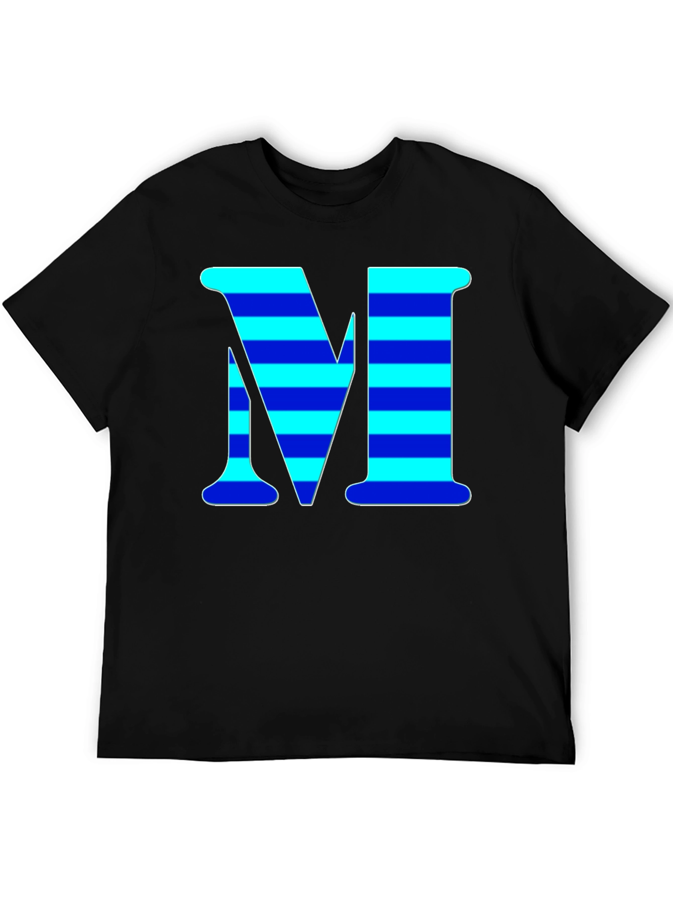 Black Striped "M" Graphic Tee - Cool Casual Style view 5