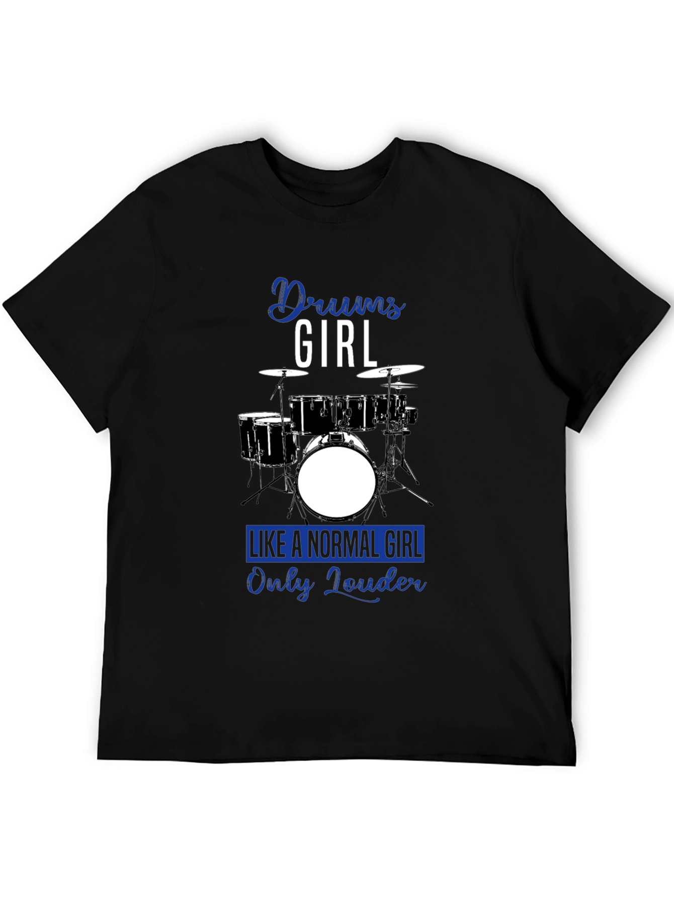 Black Drums Girl Graphic Tee - Loud and Proud Musician Shirt view 5
