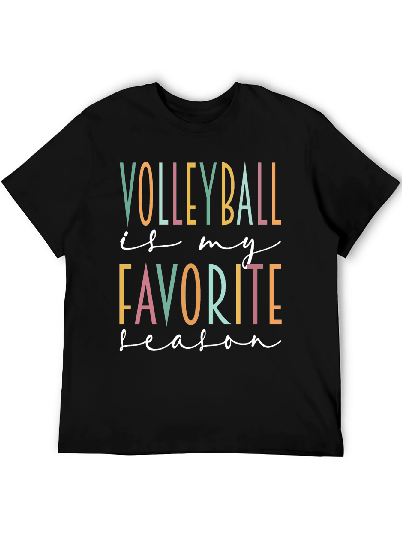Black Volleyball Is My Favorite Season Graphic Tee view 5