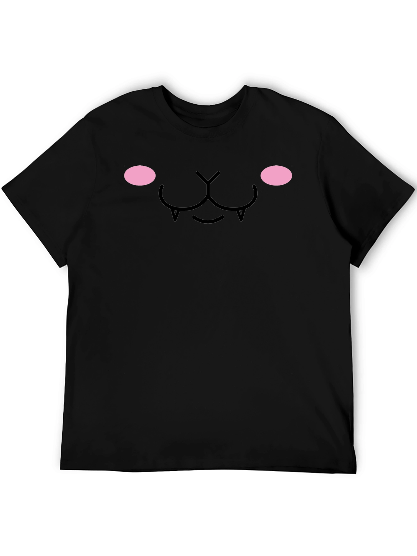 Black Kawaii Vampire Face T-Shirt - Soft & Stylish view 5