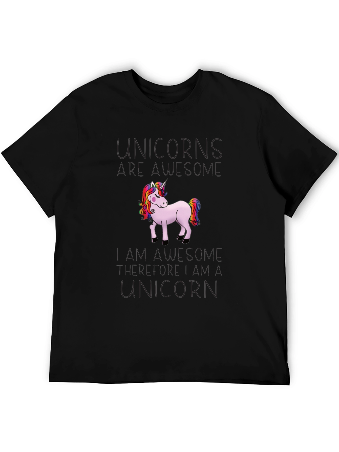Black Unicorn T-Shirt - Awesome Unicorn Design view 5