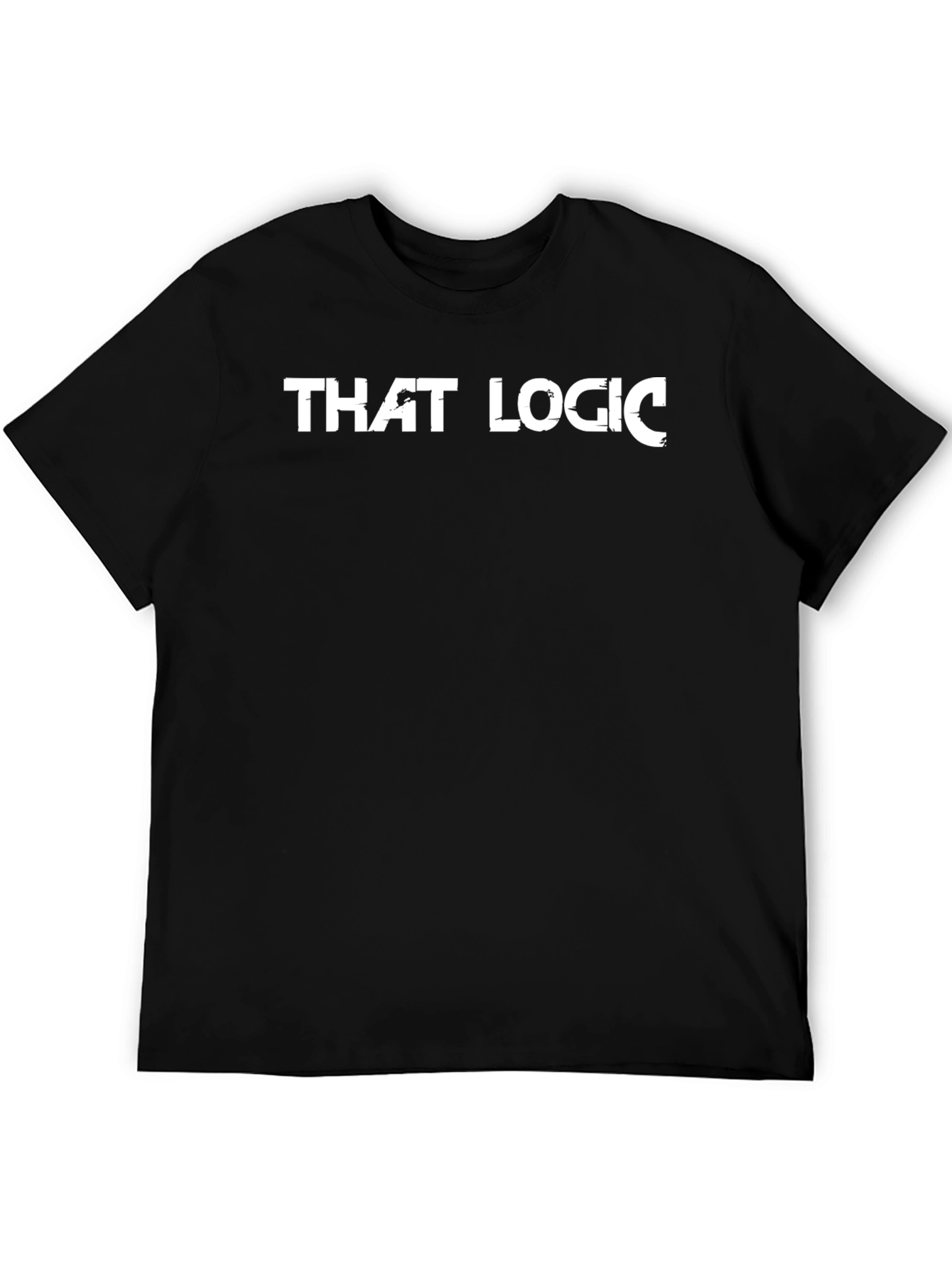 Black That Logic Graphic Tee - Black Cotton Casual Shirt view 5