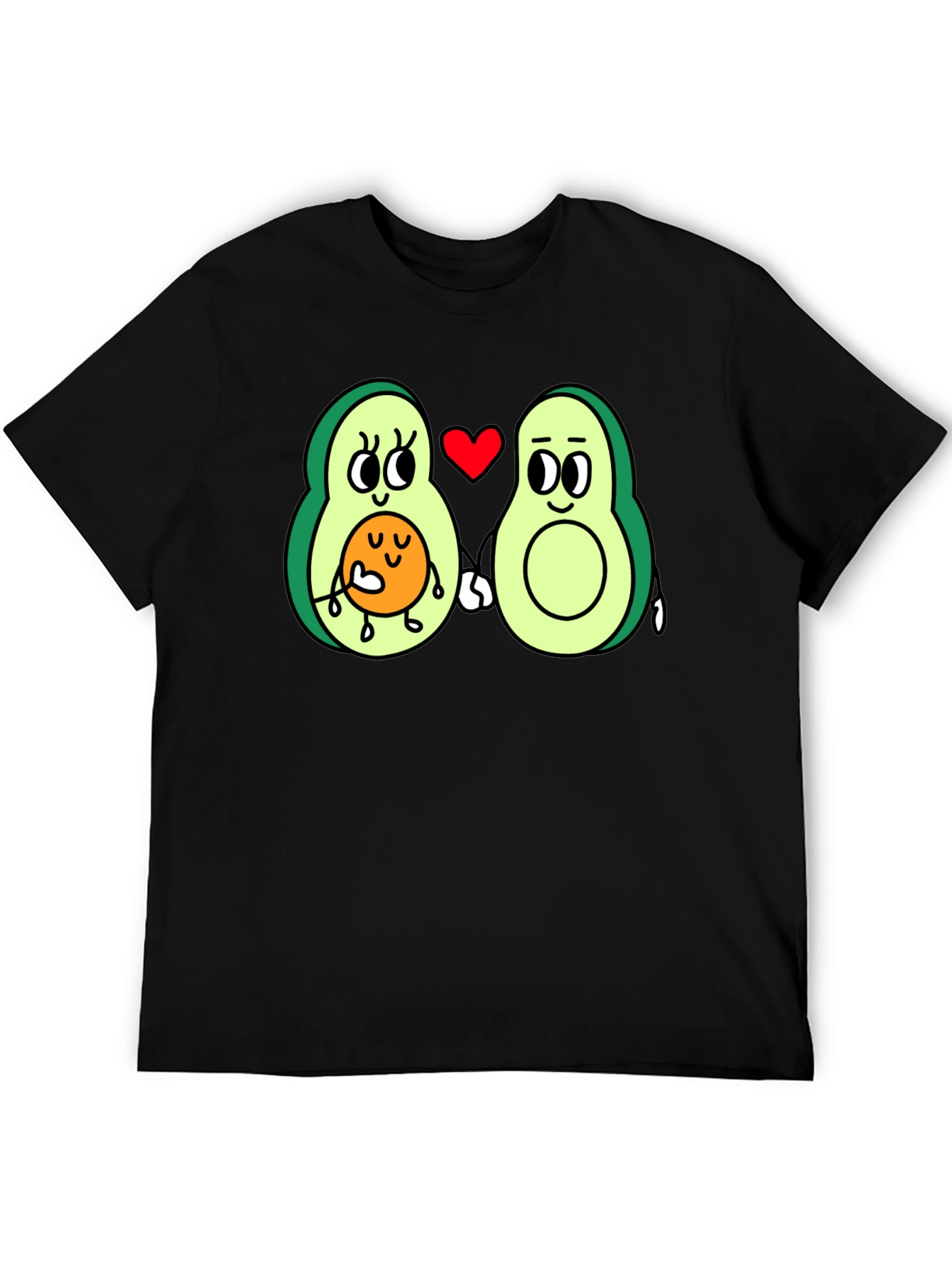 Black Avocado Family Love Black T-Shirt view 5