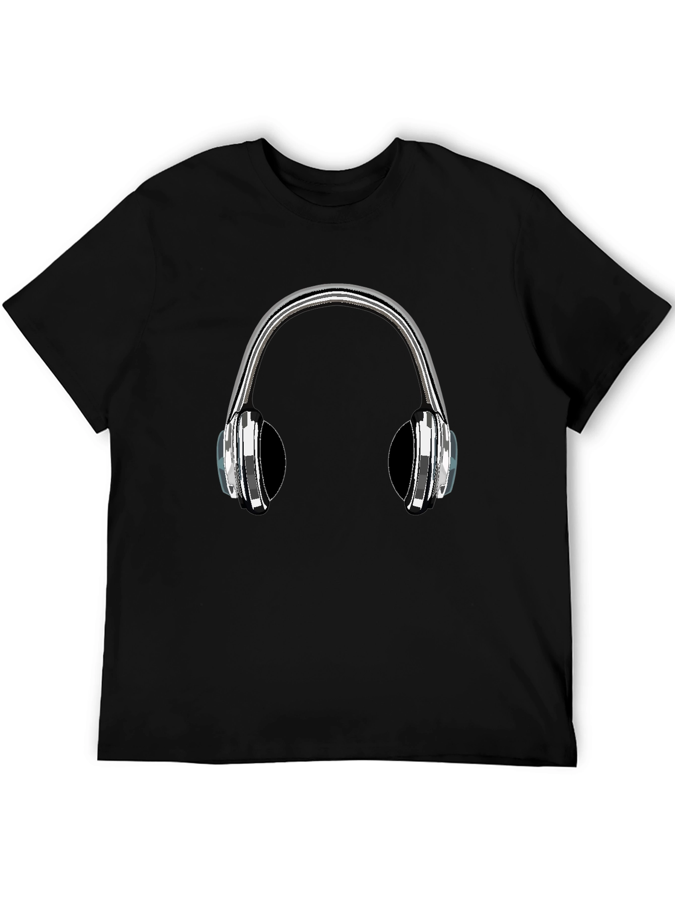 Black Headphone Graphic T-Shirt - Music Lover Tee view 5