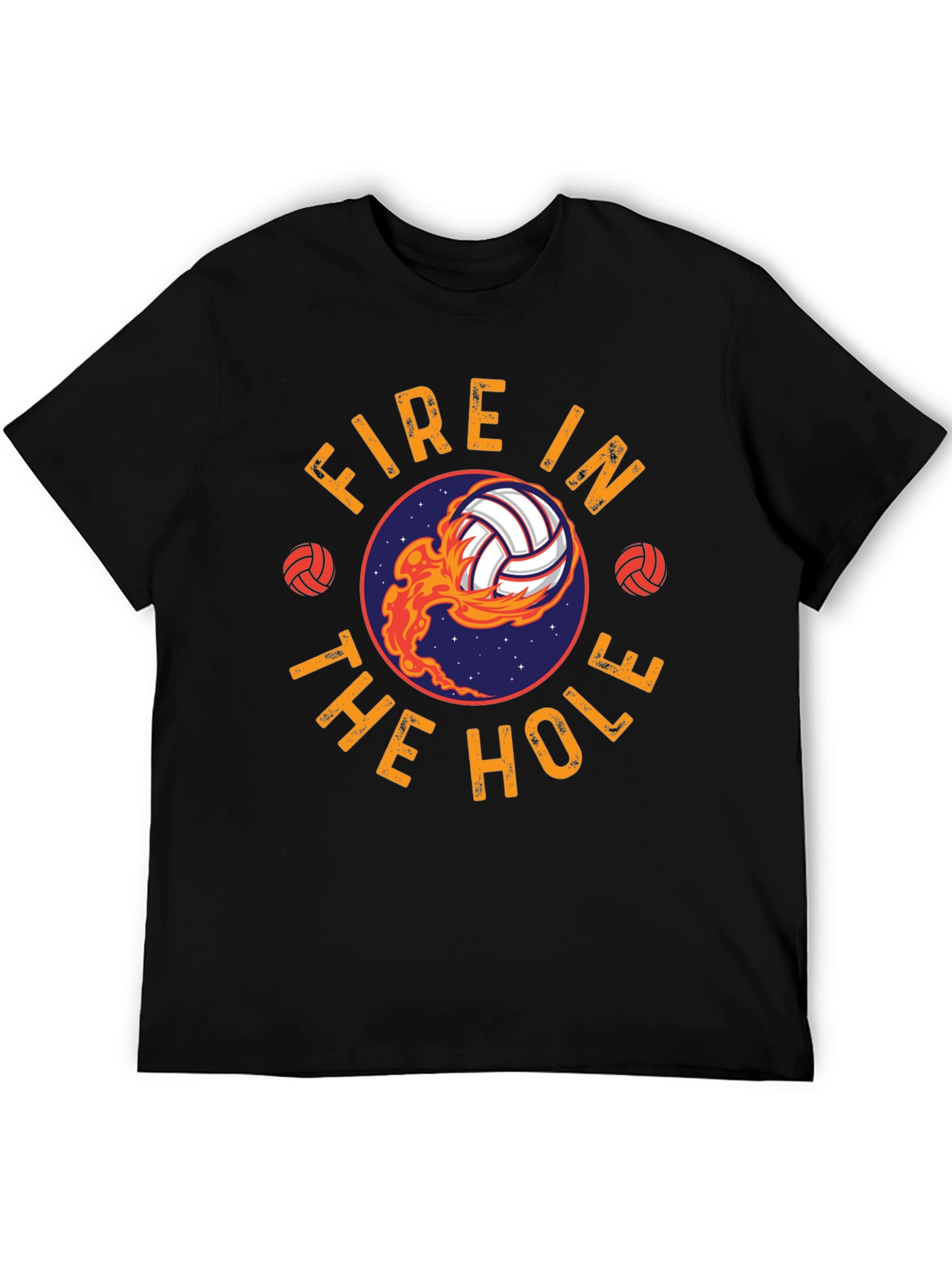 Black Fire In The Hole Volleyball T-Shirt - Black view 5