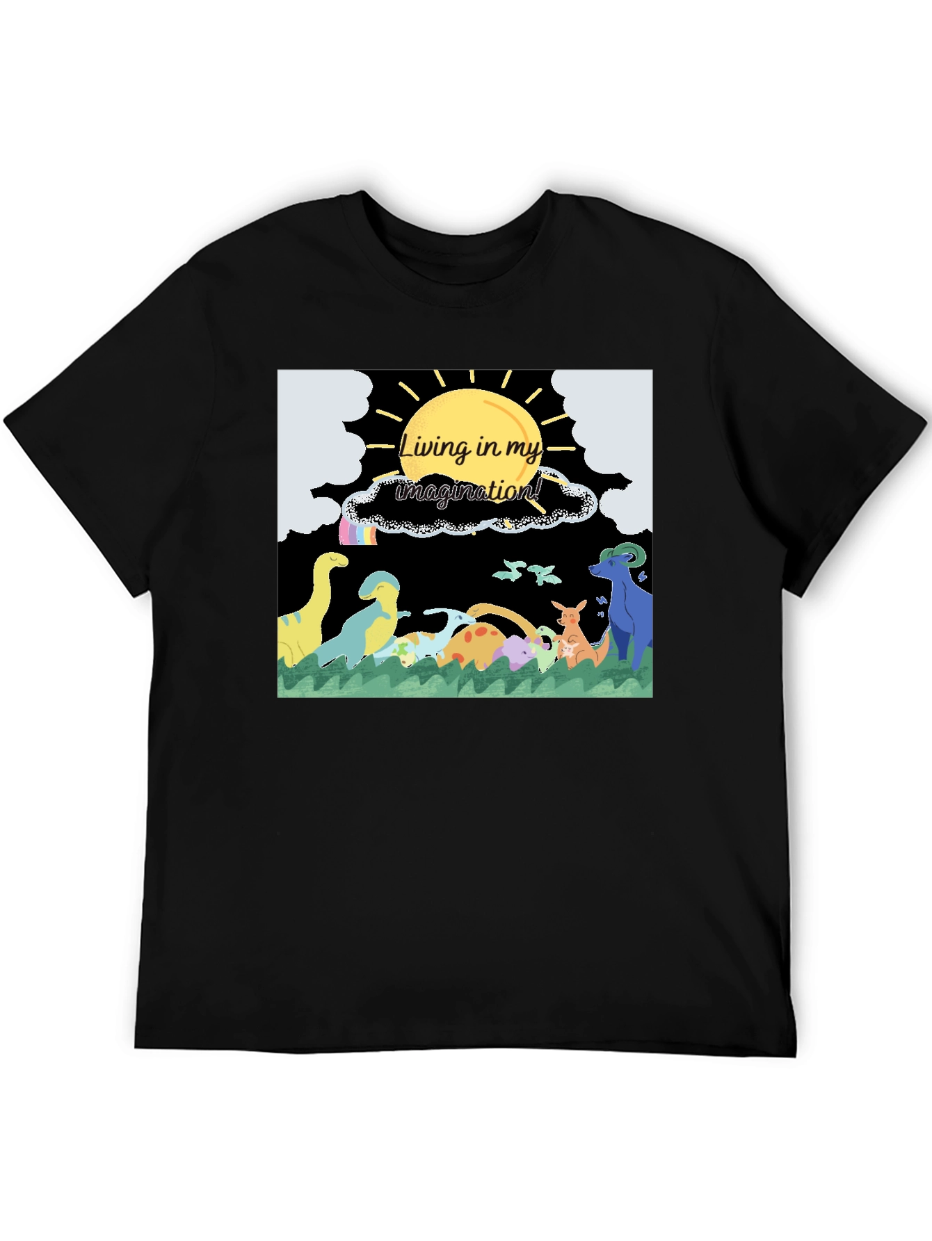 Black Living in My Imagination T-Shirt view 5