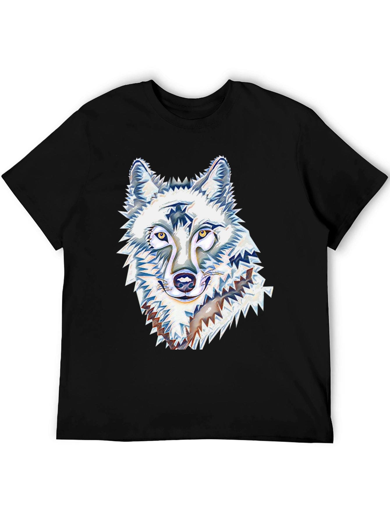 Black Wolf Graphic Tee - Black Cotton Blend view 5
