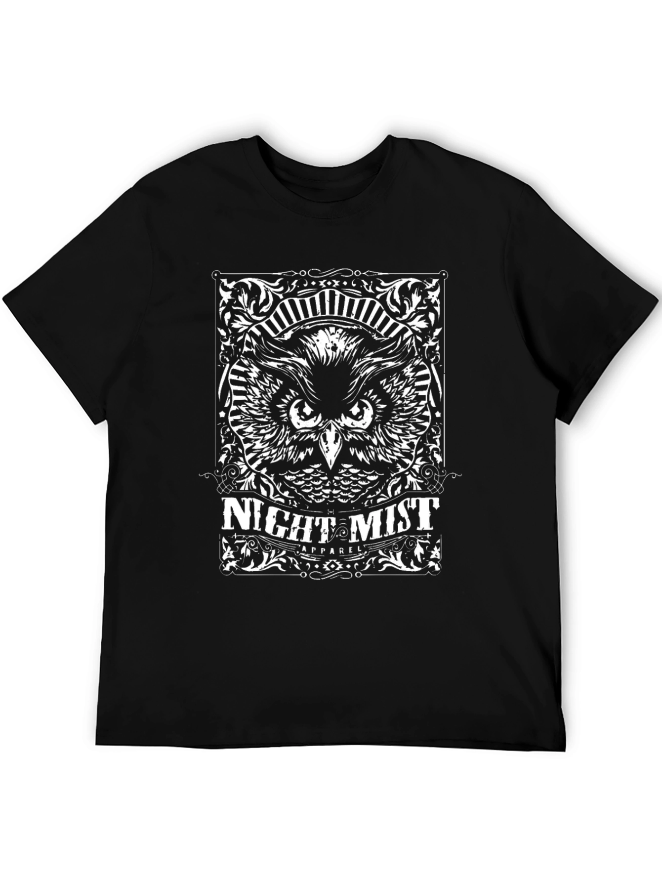 Black Night Mist Apparel Owl Graphic Tee view 5