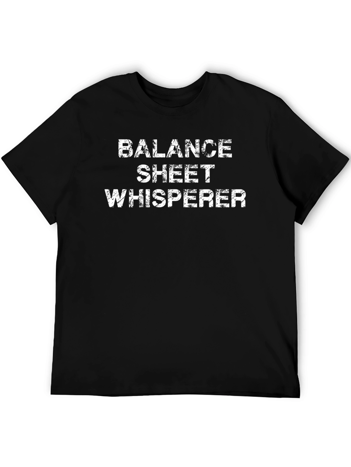 Black Balance Sheet Whisperer T-Shirt - Accountant Gift view 5