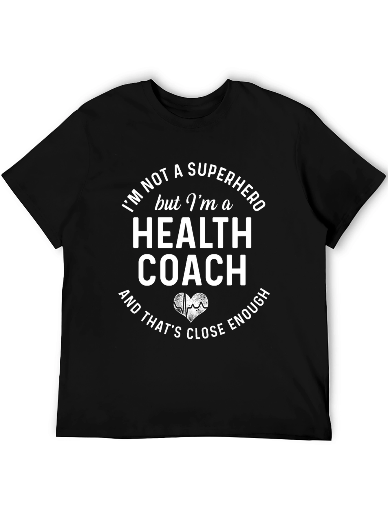 Black Health Coach T-Shirt - Super Hero Alternative view 5