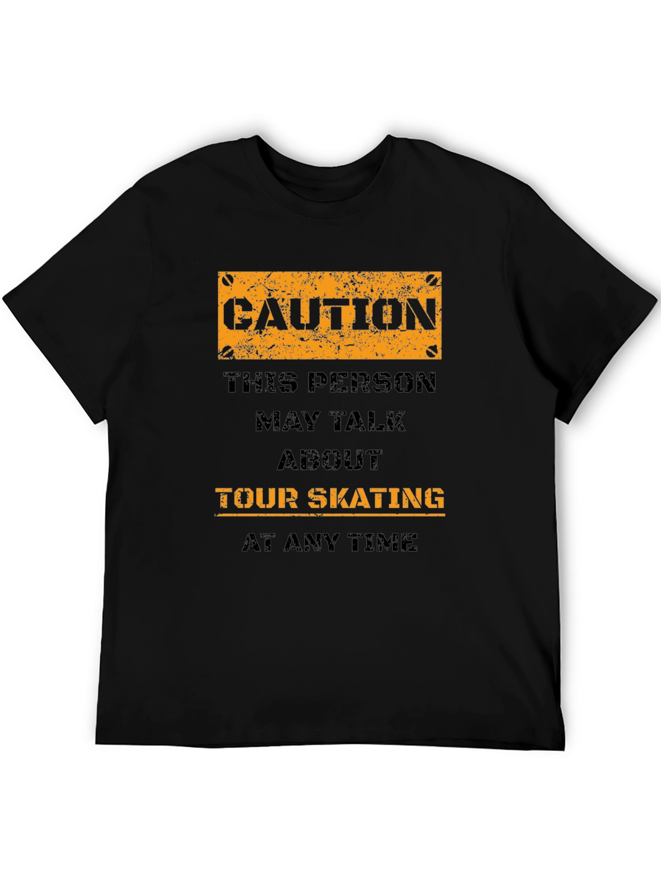 Black Caution Tour Skating T-Shirt view 5