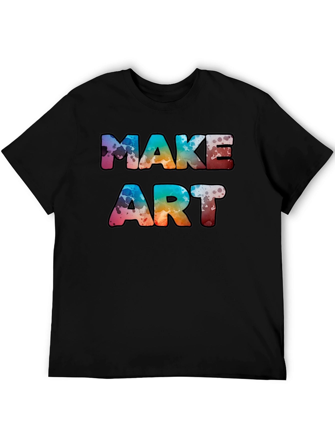 Black Make Art Graphic Tee - Unisex view 5