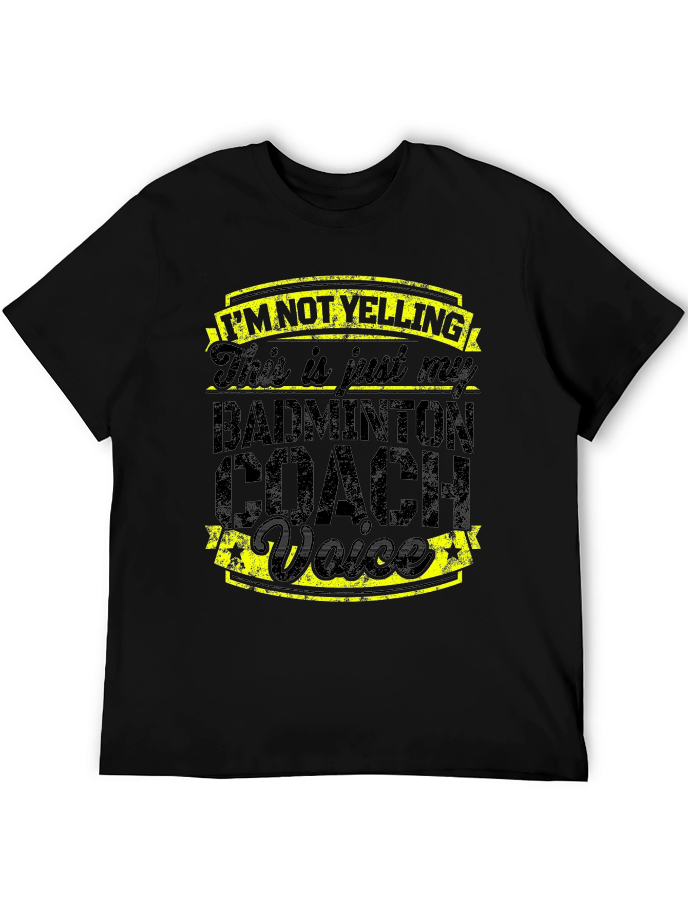 Black Badminton Coach Voice T-Shirt view 5