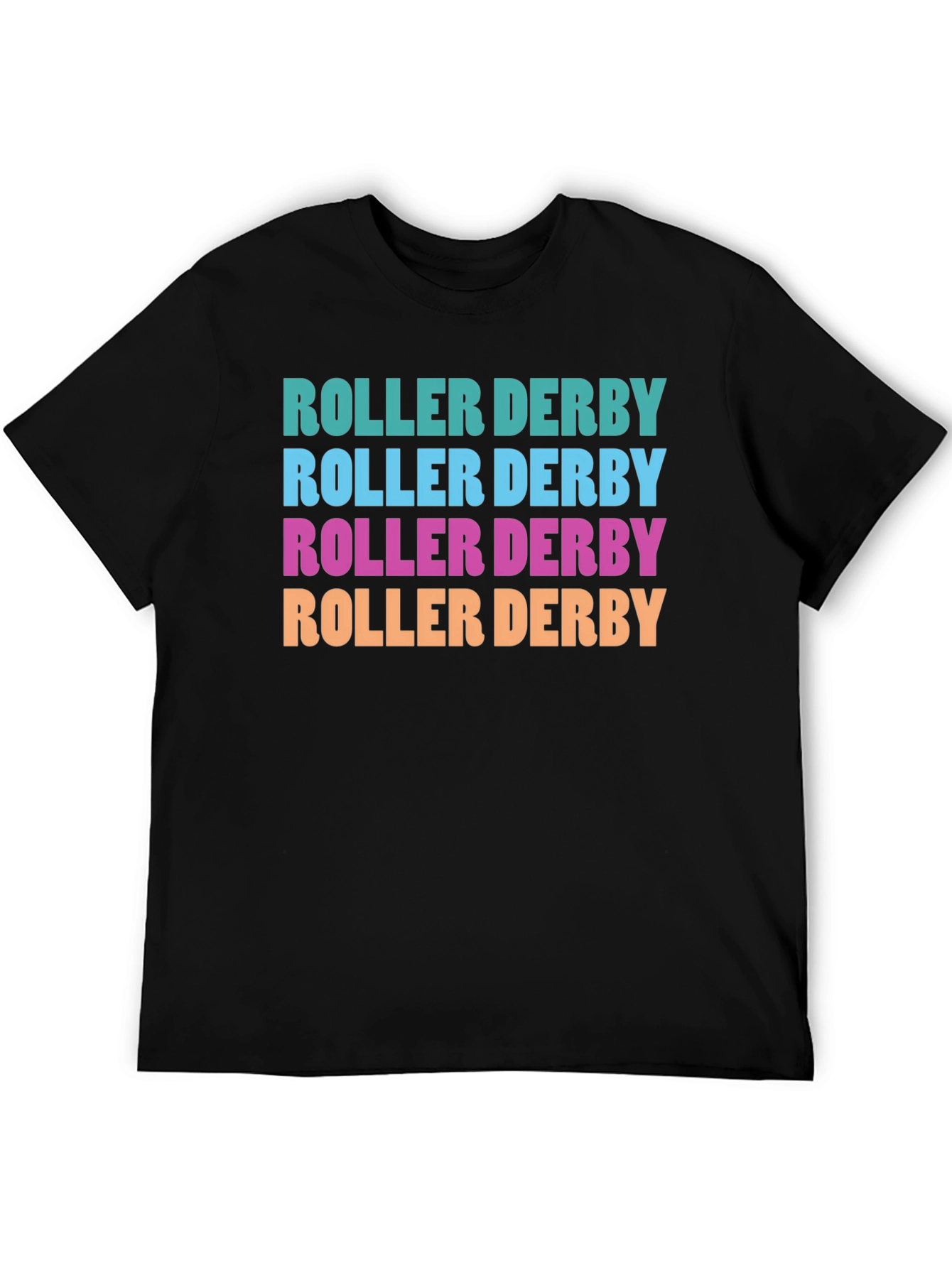 Black Roller Derby T-Shirt - Retro Design view 5
