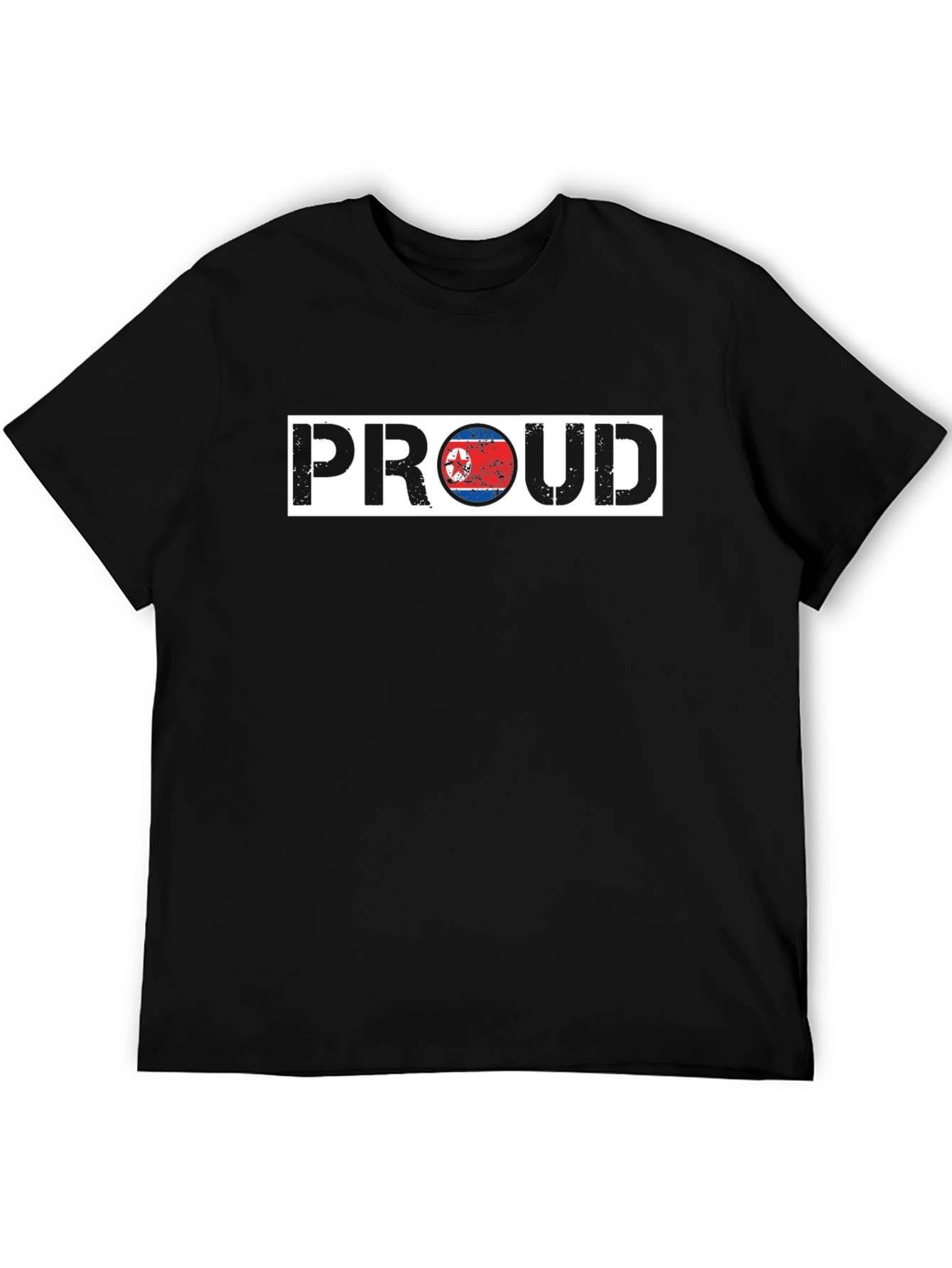 Black Proud North Korea Flag Graphic T-Shirt view 5