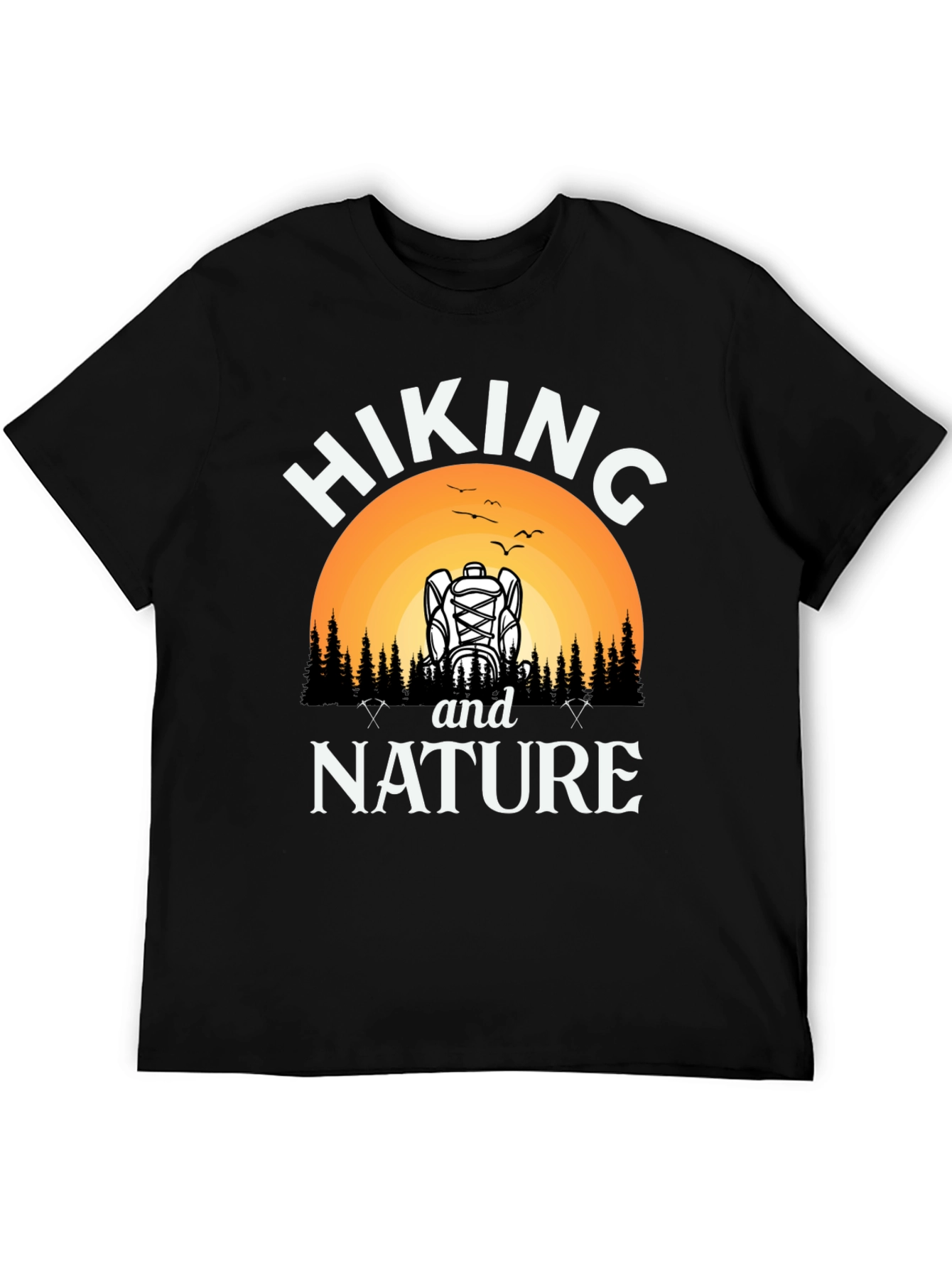 Hiking and Nature Black Graphic T-Shirt - 5