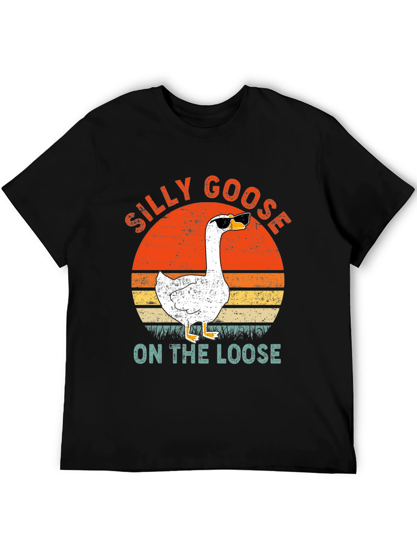 Black Silly Goose On The Loose Graphic T-Shirt view 5