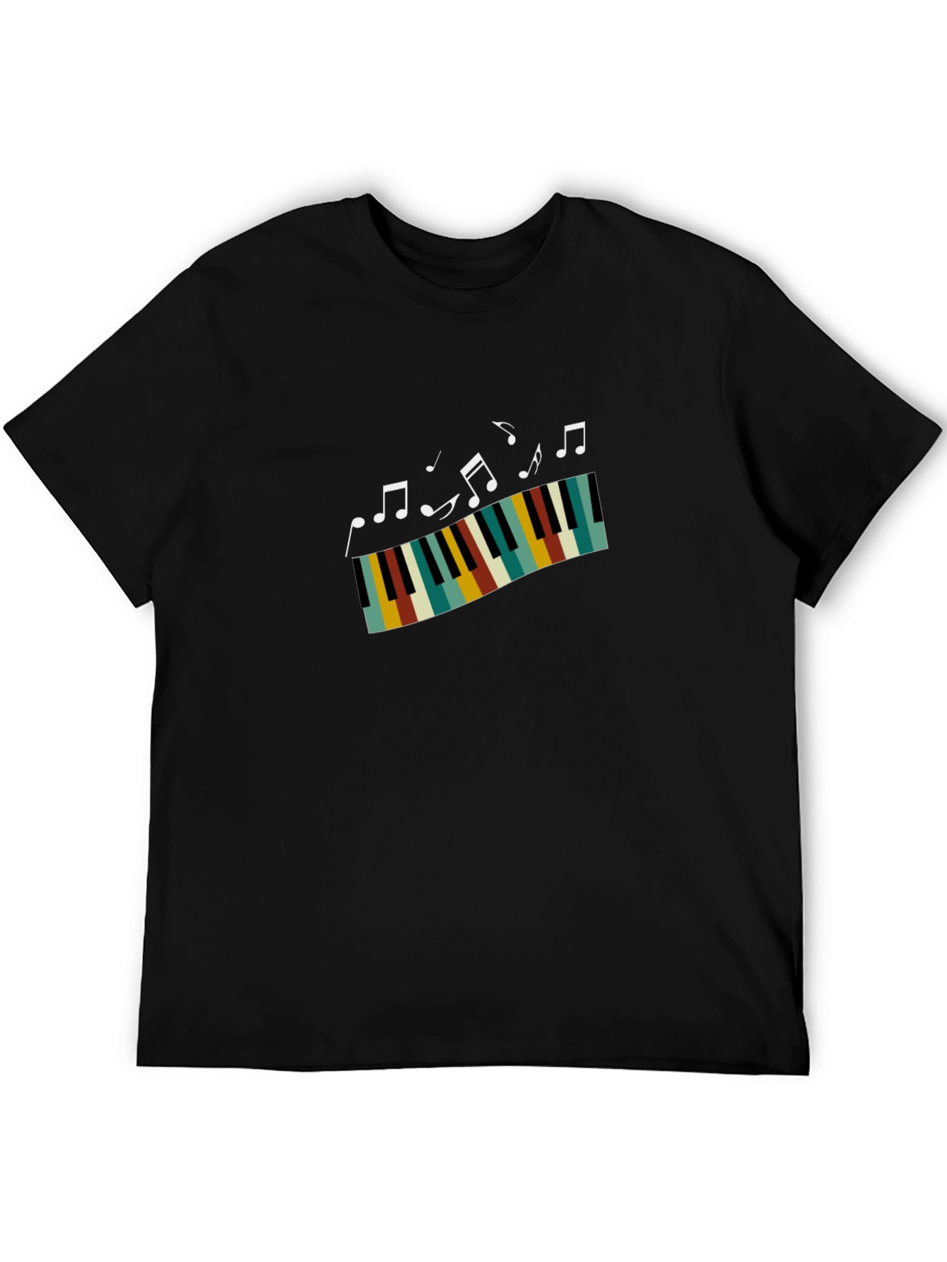 Black Musical Keys Graphic T-Shirt view 5
