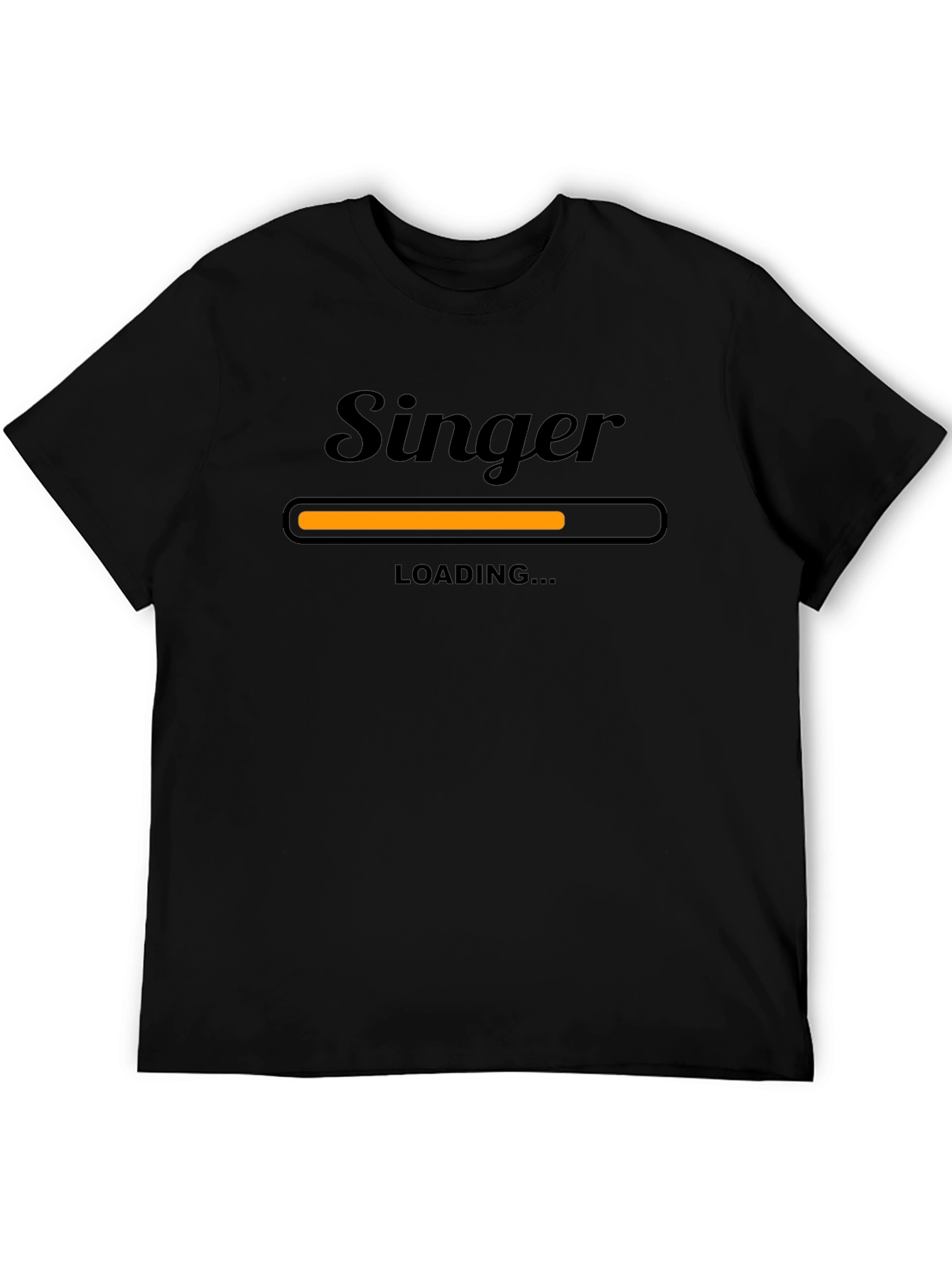 Black Singer Loading T-Shirt - Musician Humor Tee view 5