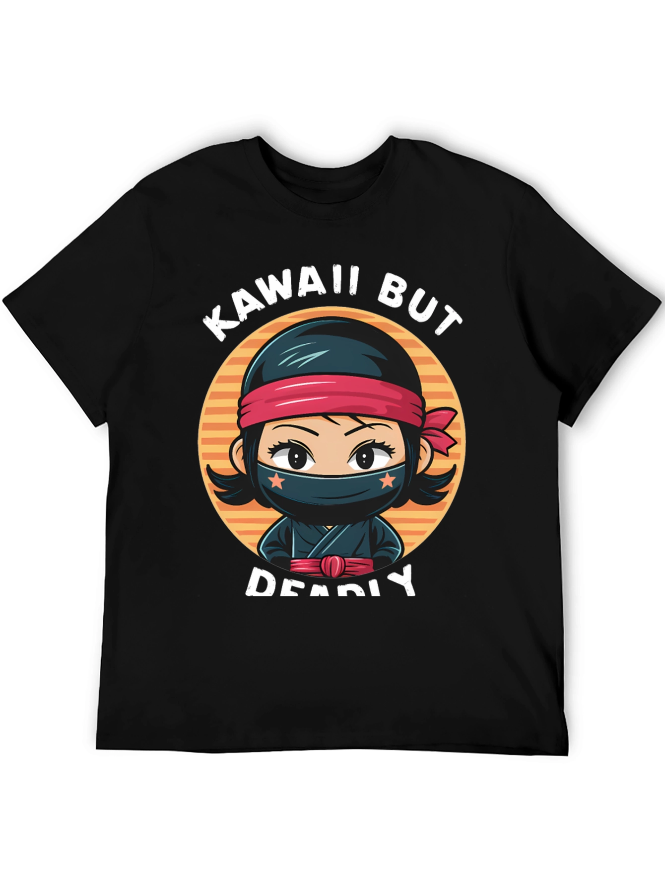 Black Kawaii But Deadly Ninja T-Shirt view 5