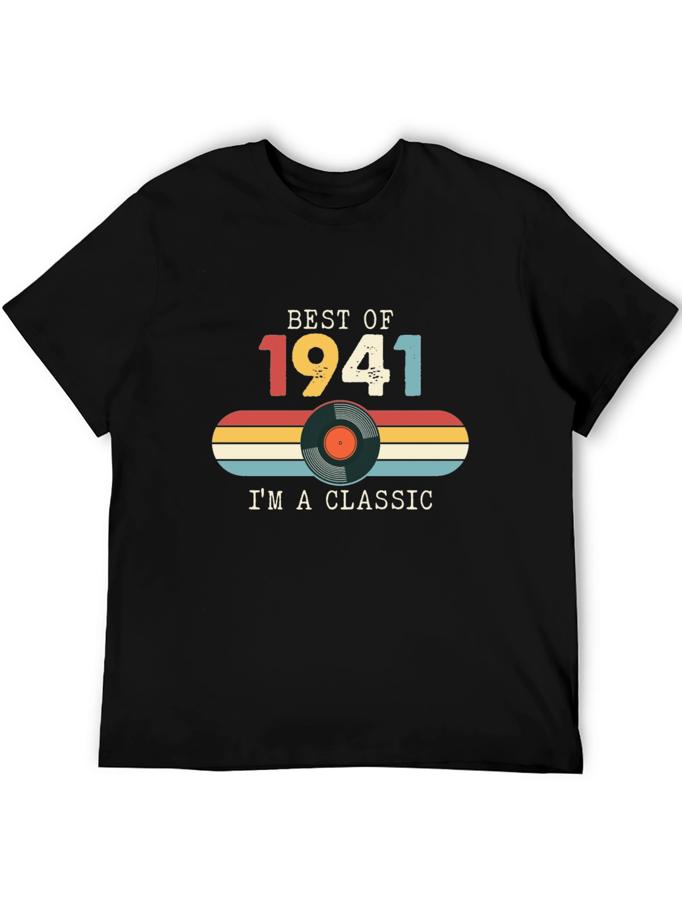 Black Best of 1941 Classic Graphic T-Shirt view 5