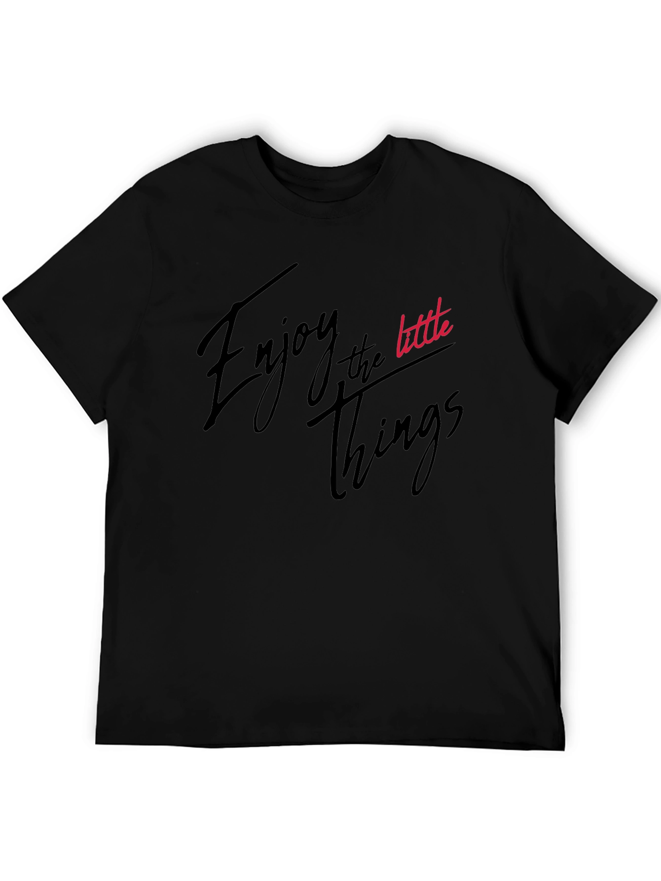 Black Enjoy the Little Things Black T-Shirt view 5