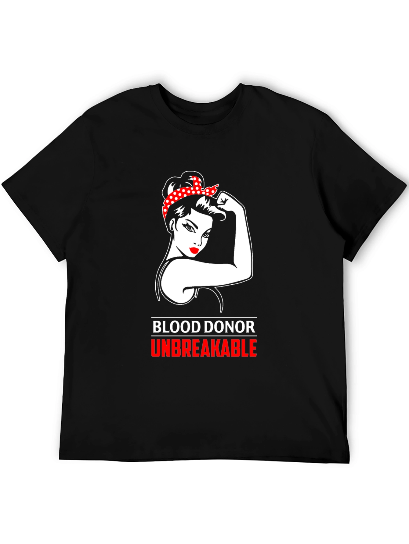 Black Blood Donor Unbreakable T-Shirt view 5
