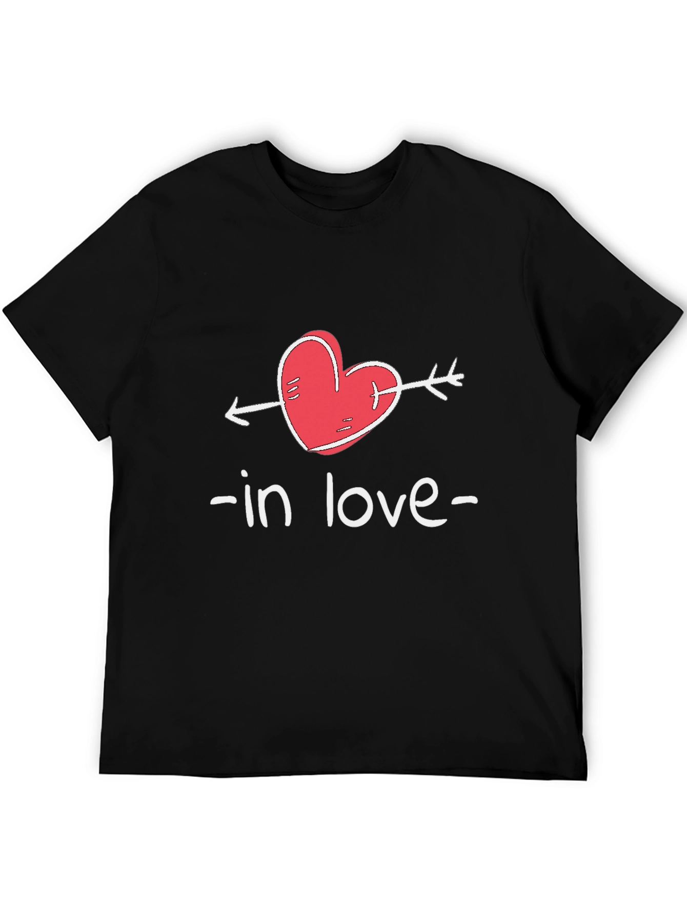 Black In Love Arrow Heart Valentine's Day T-Shirt view 5