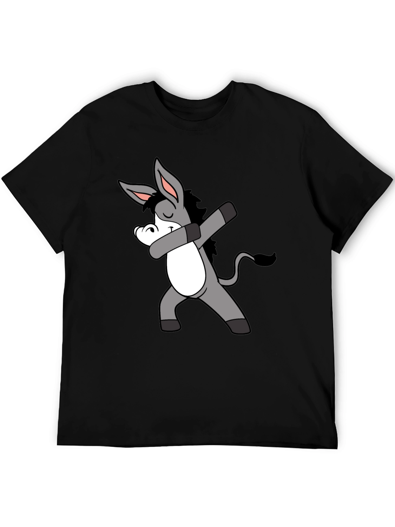 Black Dabbing Donkey Graphic Tee - Fun & Unique! view 5