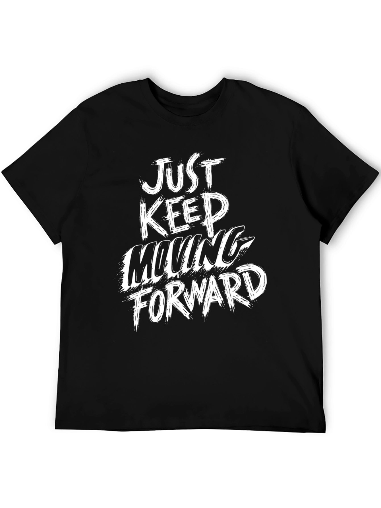 Black Just Keep Moving Forward Black T-Shirt view 5