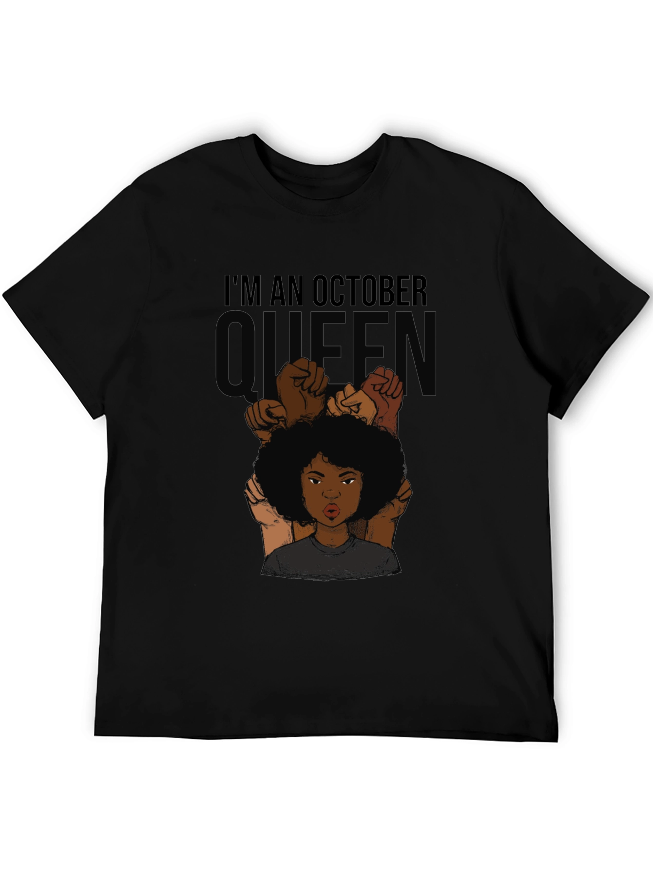 Black October Queen Black T-Shirt view 5