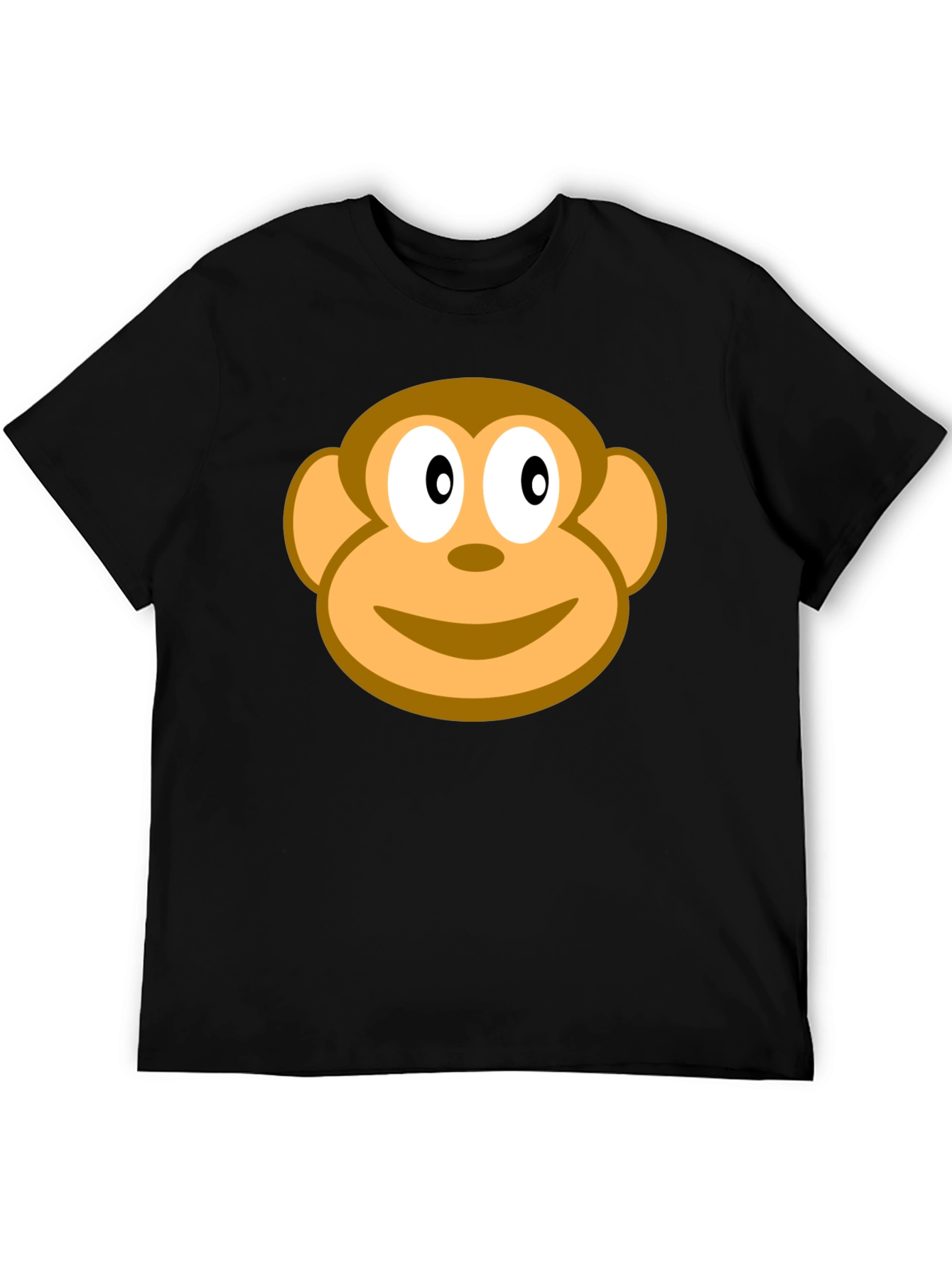 Black Monkey Face Graphic Black T-Shirt view 5