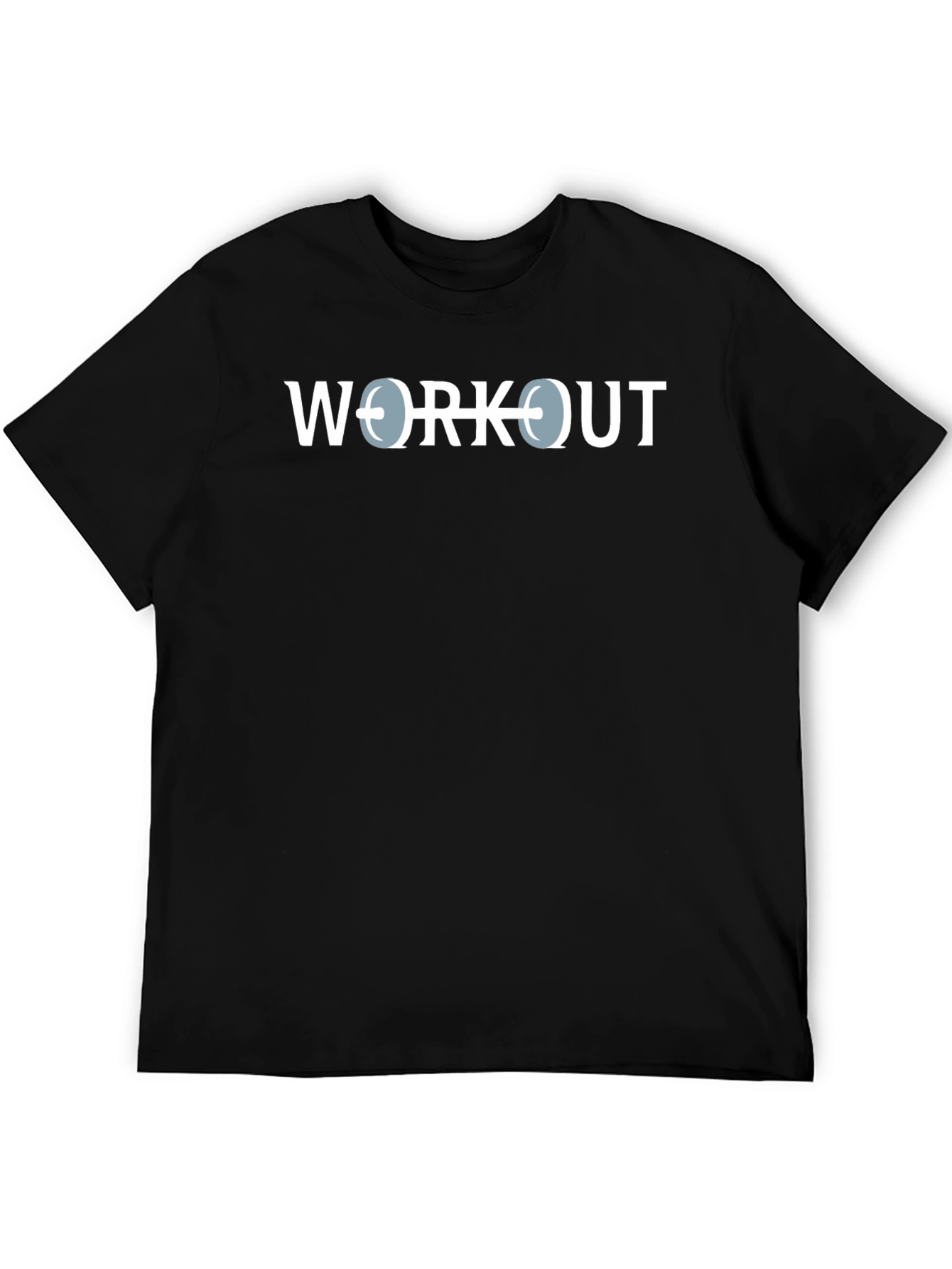 Black Workout Gym T-Shirt - Black Cotton Fitness Tee view 5