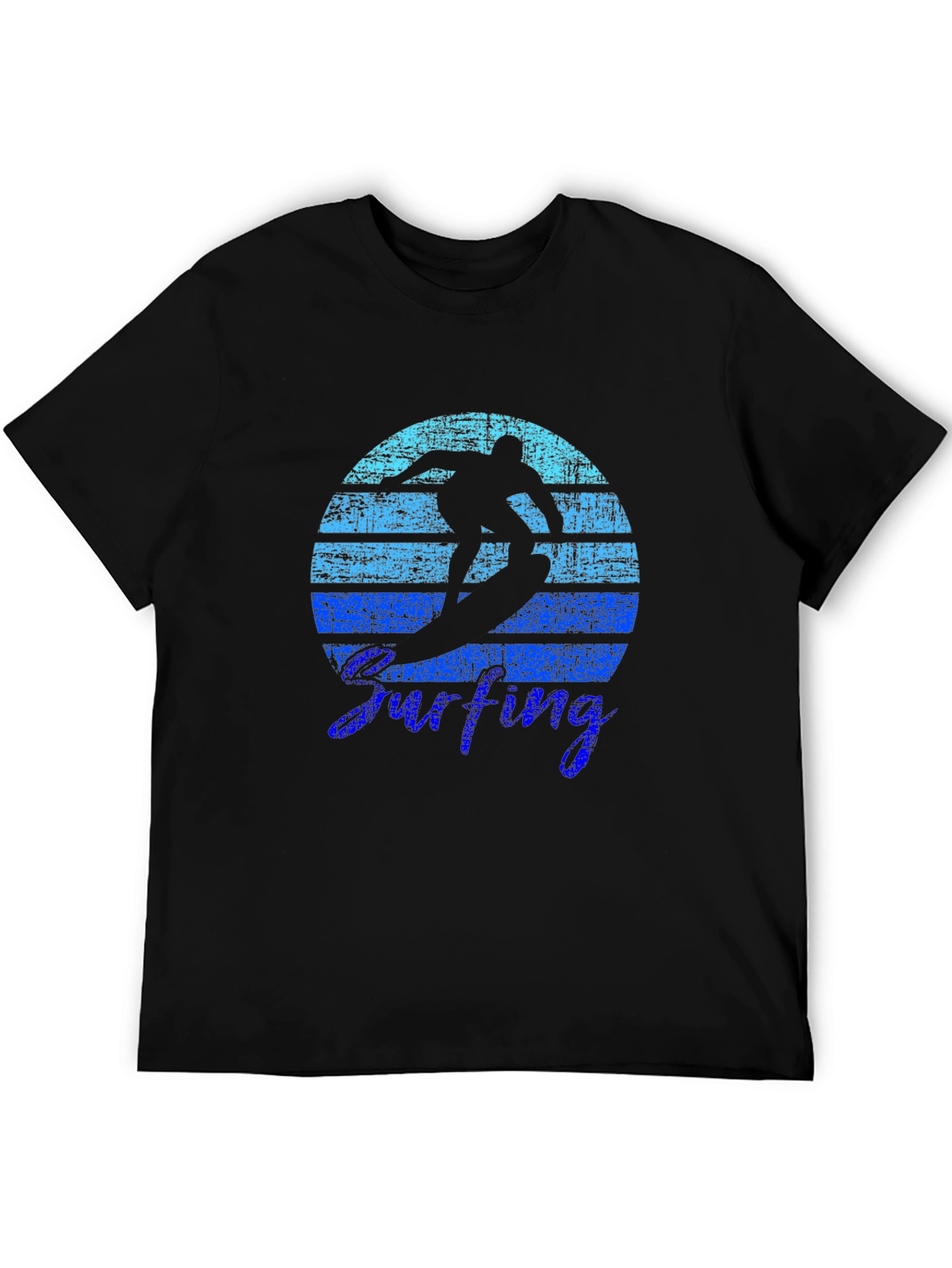Black Surfing Sunset Graphic Tee - Cool Coastal Vibes view 5