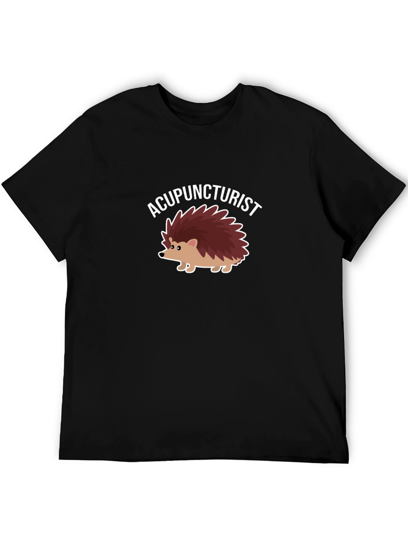 Black Acupuncturist Hedgehog T-Shirt - Cute & Comfy view 5