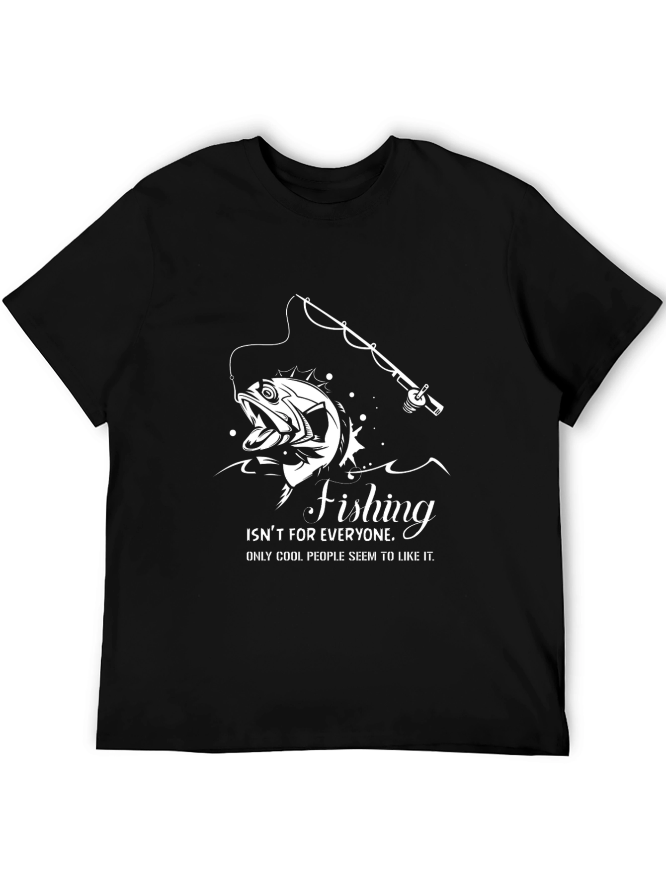 Black Fishing T-Shirt - Cool People Like It view 5