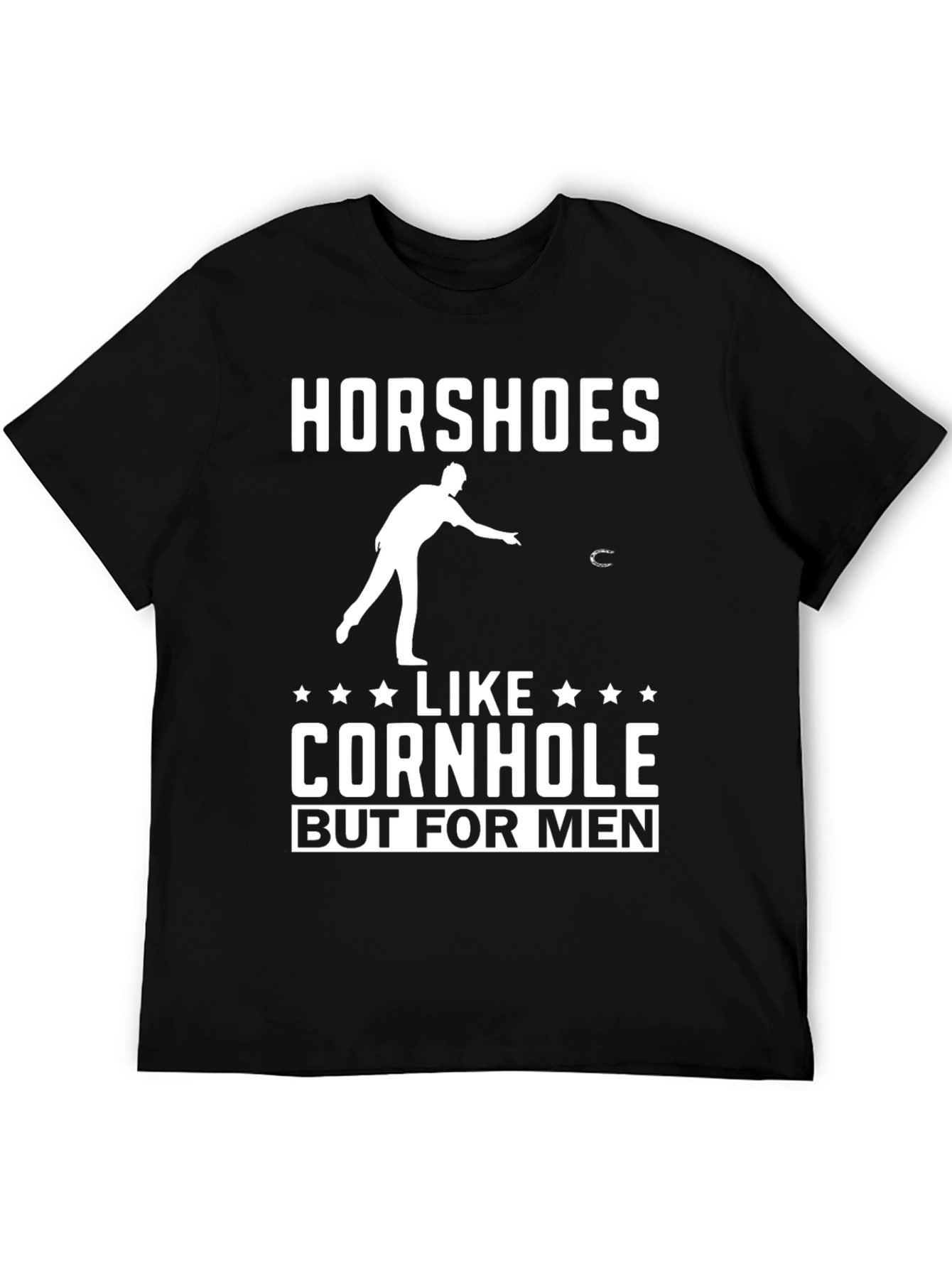 Black Horseshoes Like Cornhole But For Men T-Shirt view 5