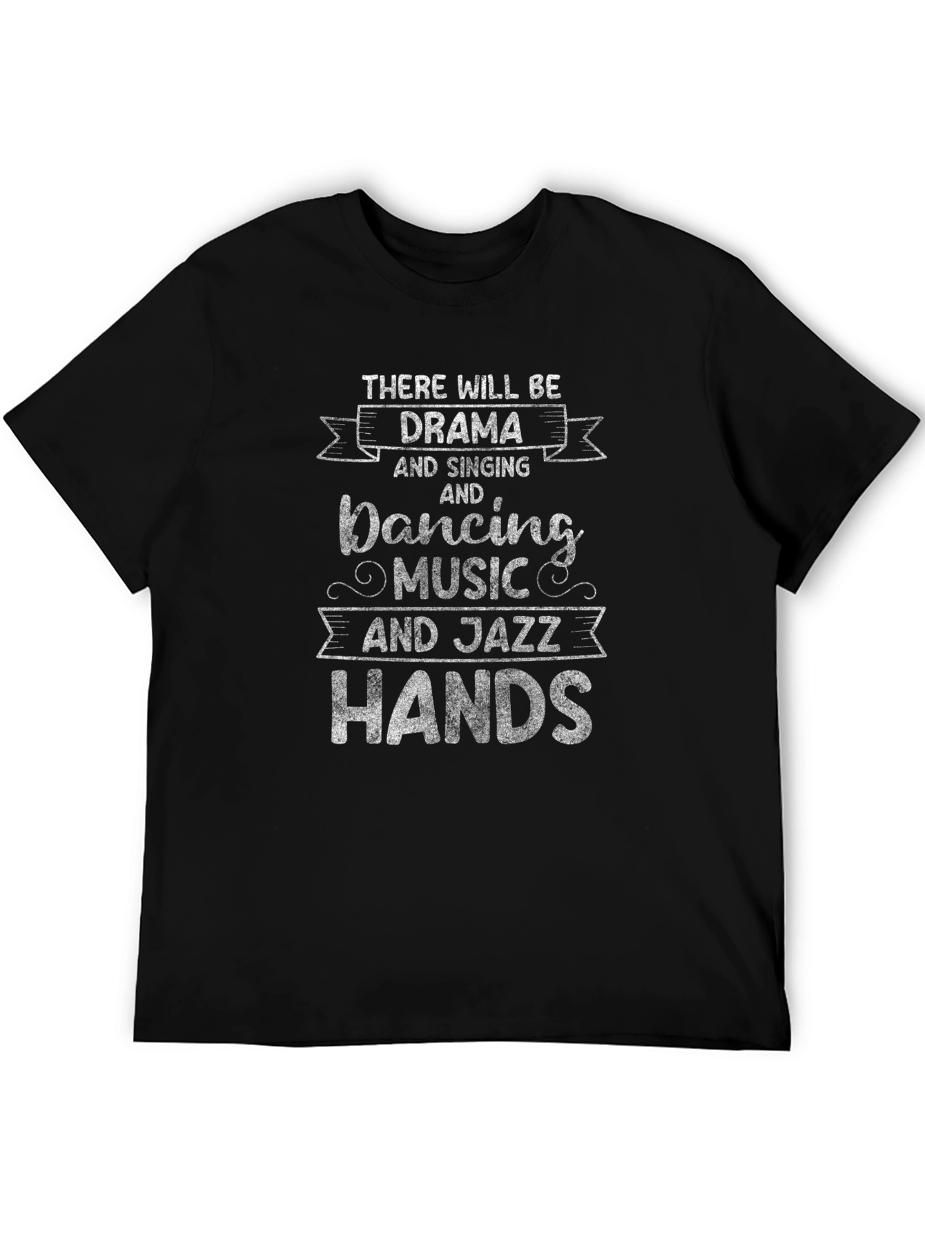 Black Drama & Singing Tee - Dancing, Music, Jazz Hands T-Shirt view 5