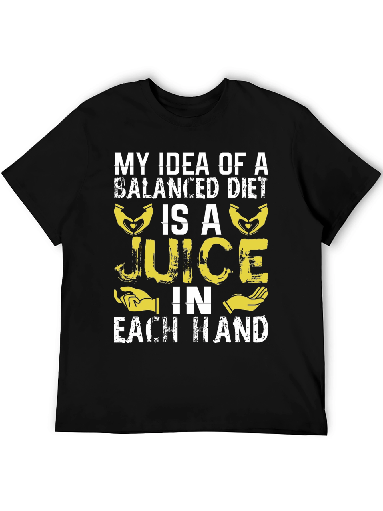 Black Balanced Diet Juice T-Shirt view 5