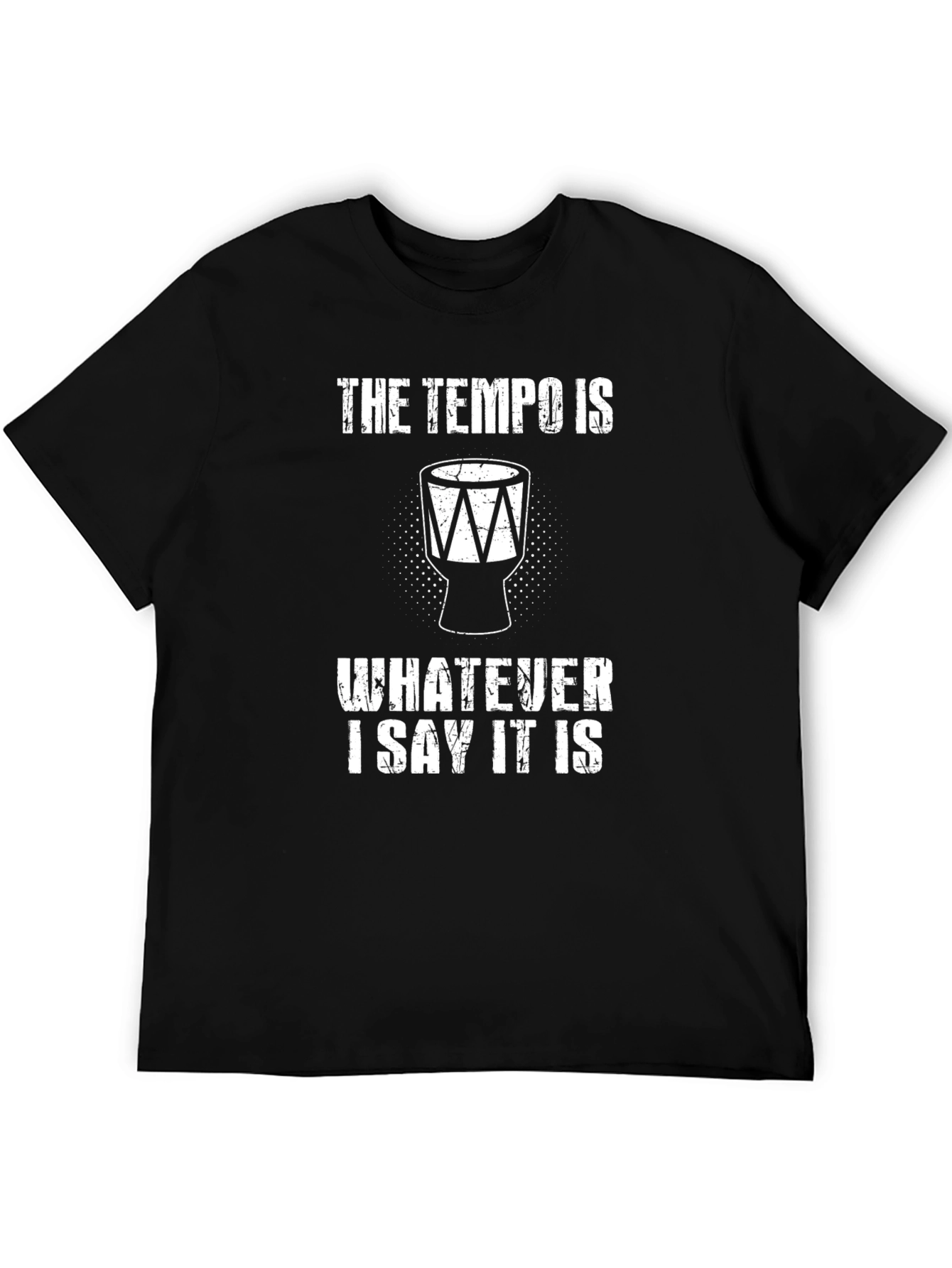 Black Tempo Drummer T-Shirt - Music Lover Gift view 5