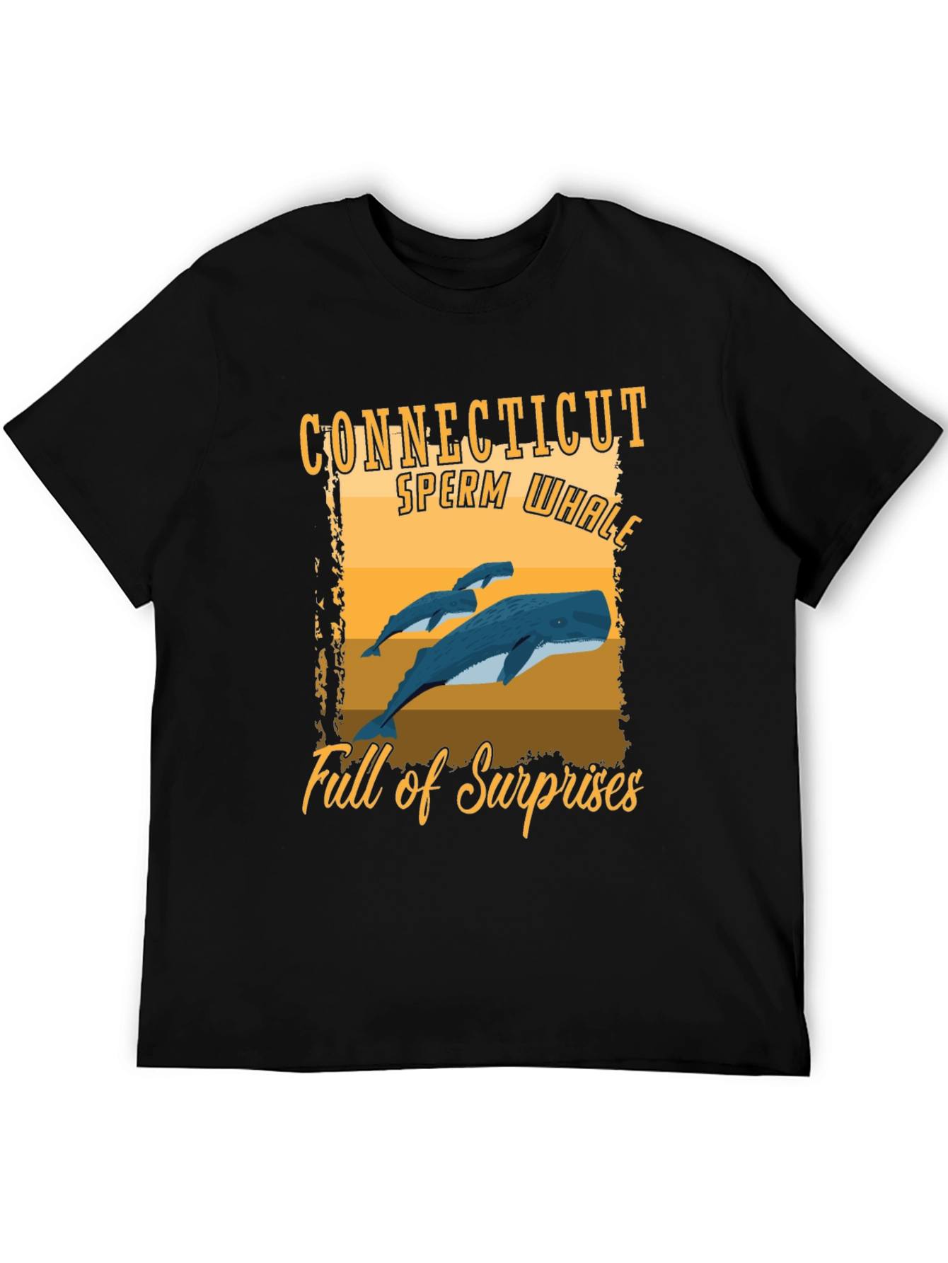 Black Connecticut Sperm Whale T-Shirt: Full of Surprises  view 5