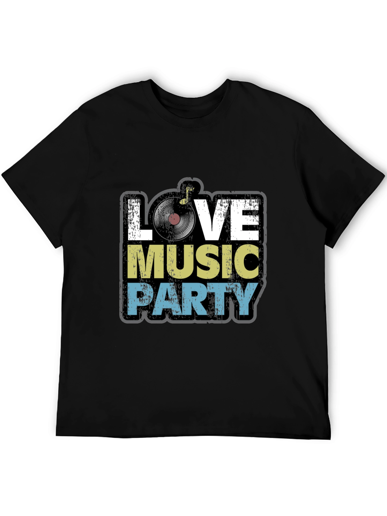 Black Love Music Party T-Shirt - Retro Style view 5