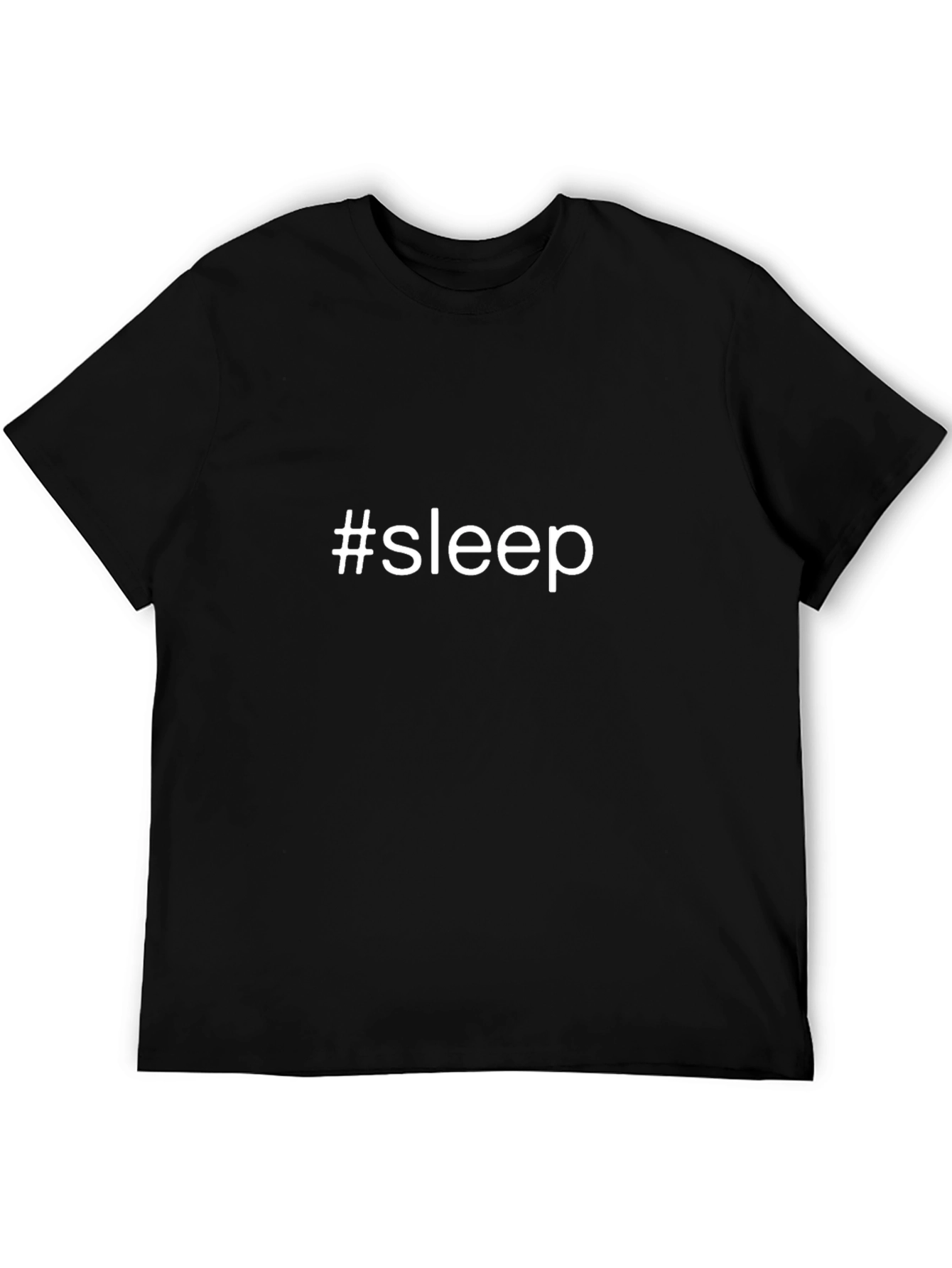 Black #sleep Graphic T-Shirt - Black Casual Tee view 5