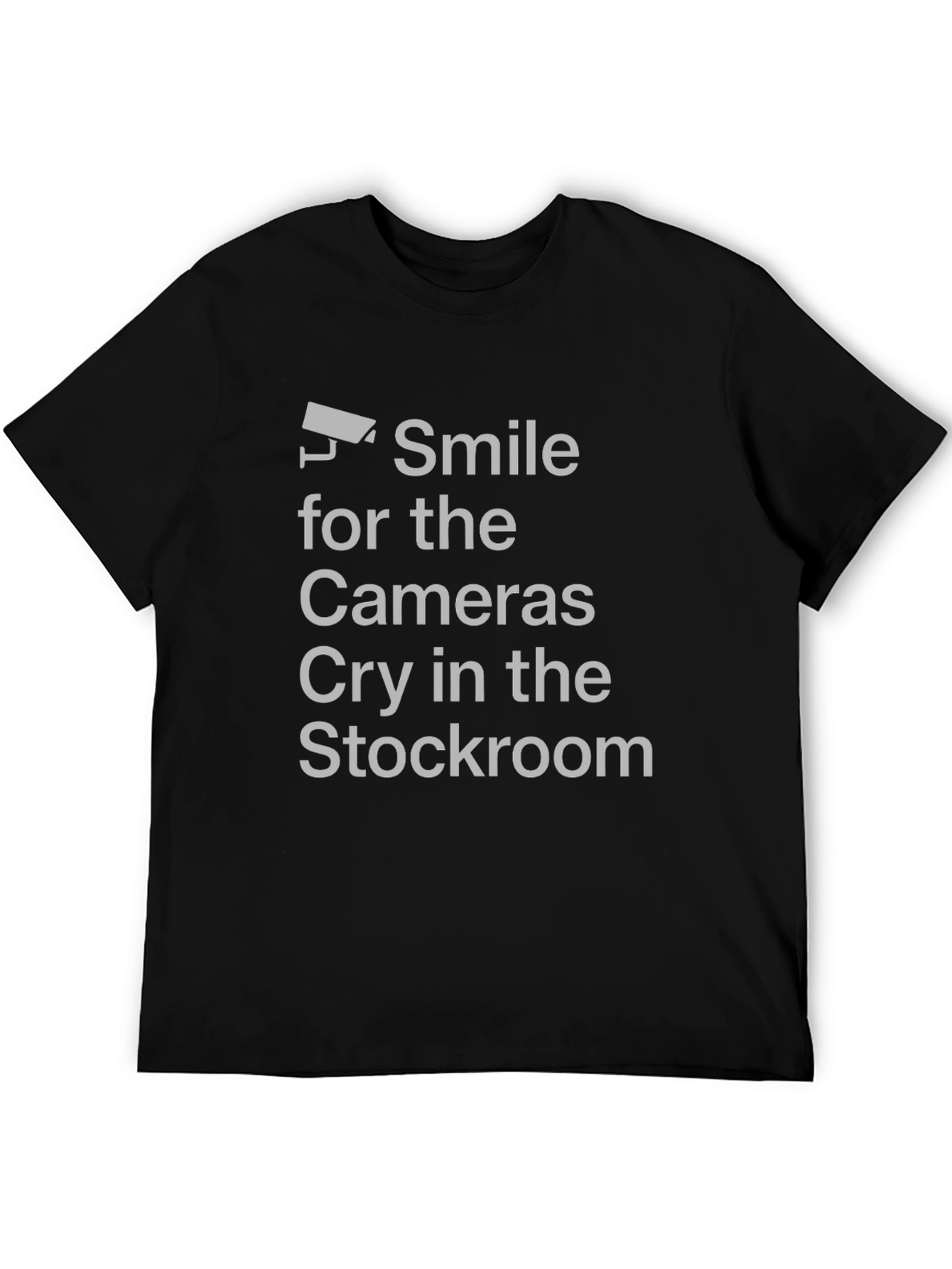 Black Smile for the Cameras Graphic Tee - Funny Slogan Shirt view 5