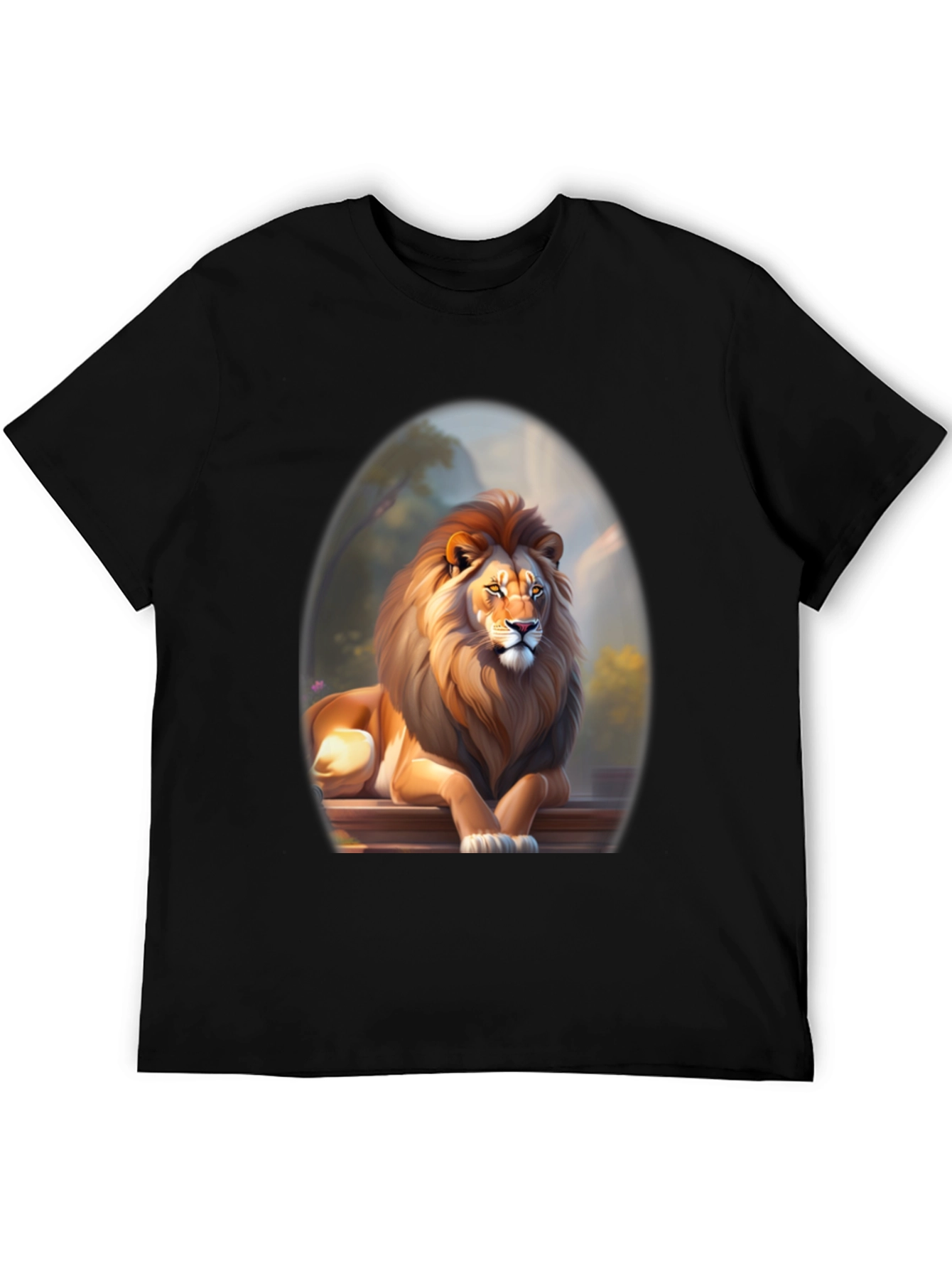 Black Lion Graphic Tee - Bold Black T-Shirt view 5