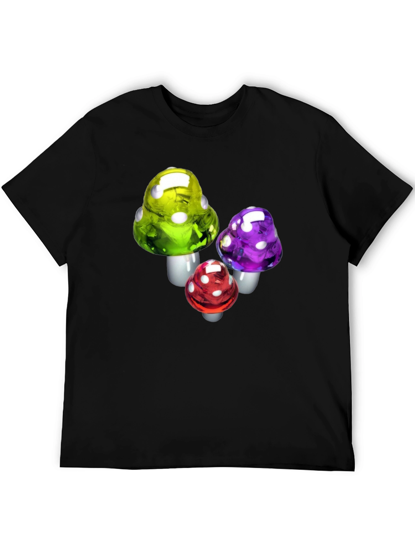 Black Mushroom T-Shirt - Funky Fungi Design view 5