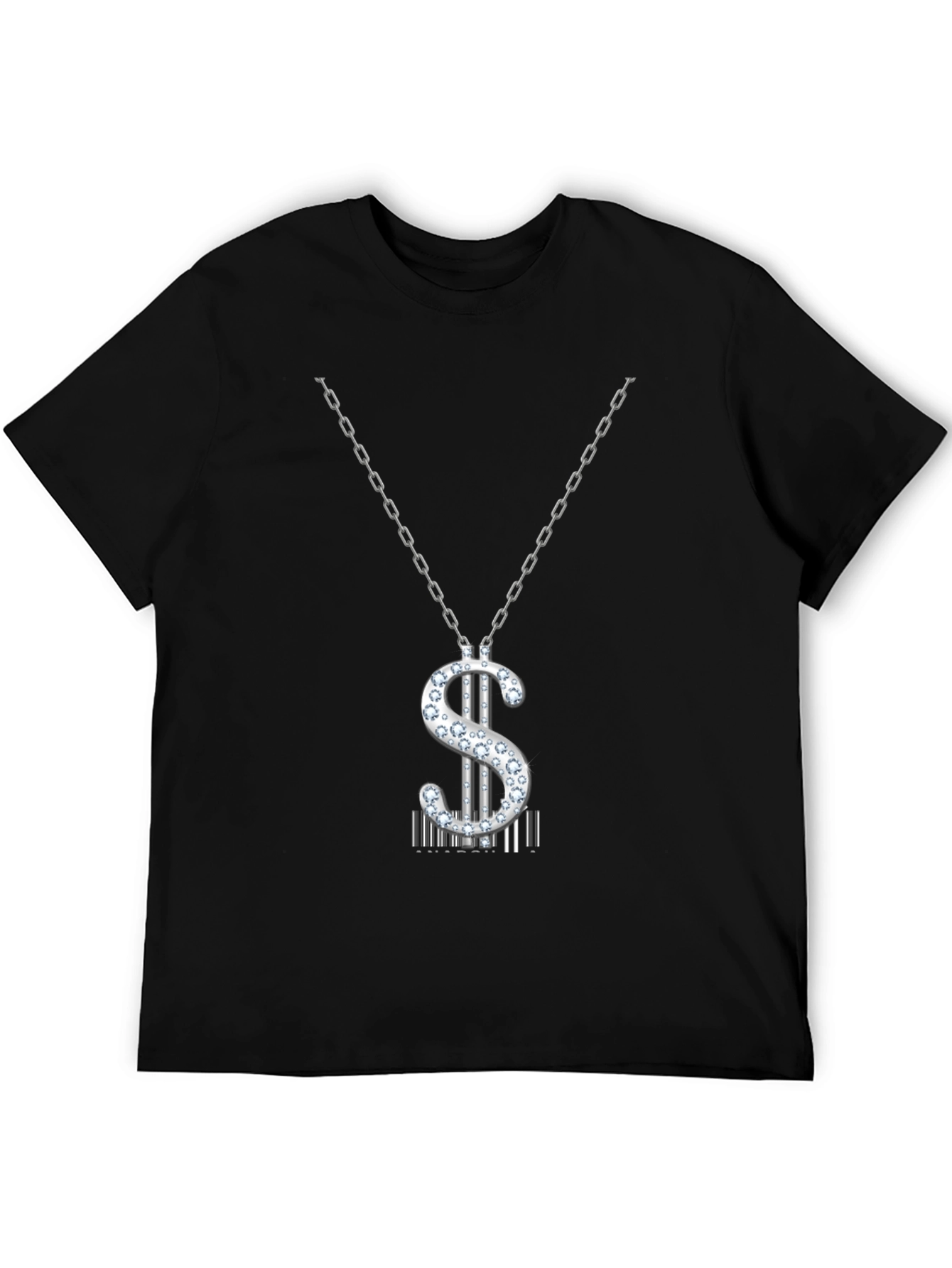 Black Dollar Sign Pendant T-Shirt - Black view 5