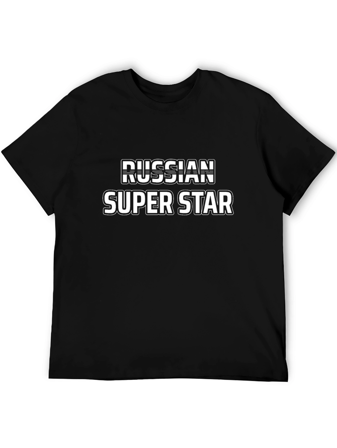Black Russian Super Star Graphic Tee - Black T-Shirt view 5