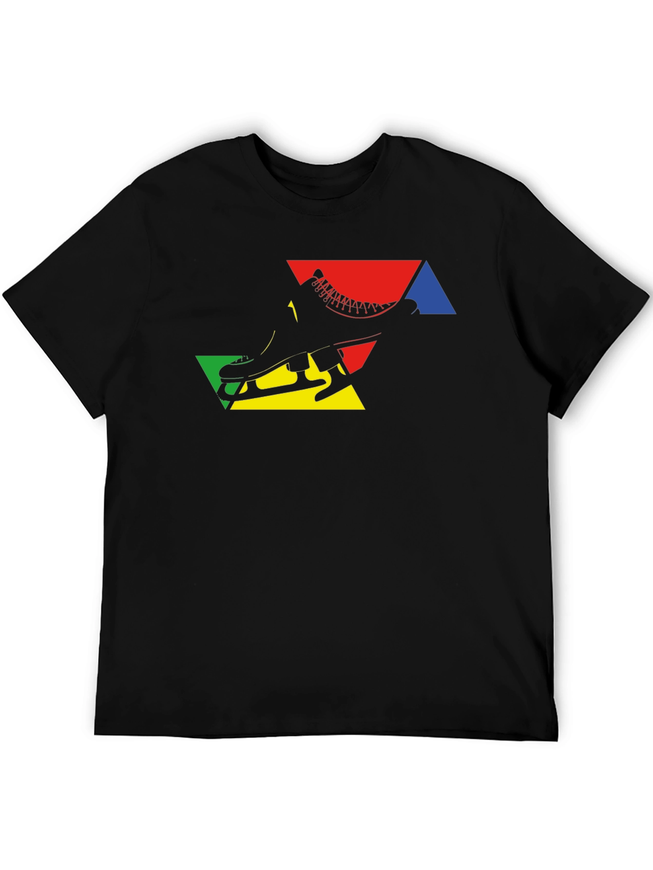 Abstract Ice Skate Graphic T-Shirt - 5
