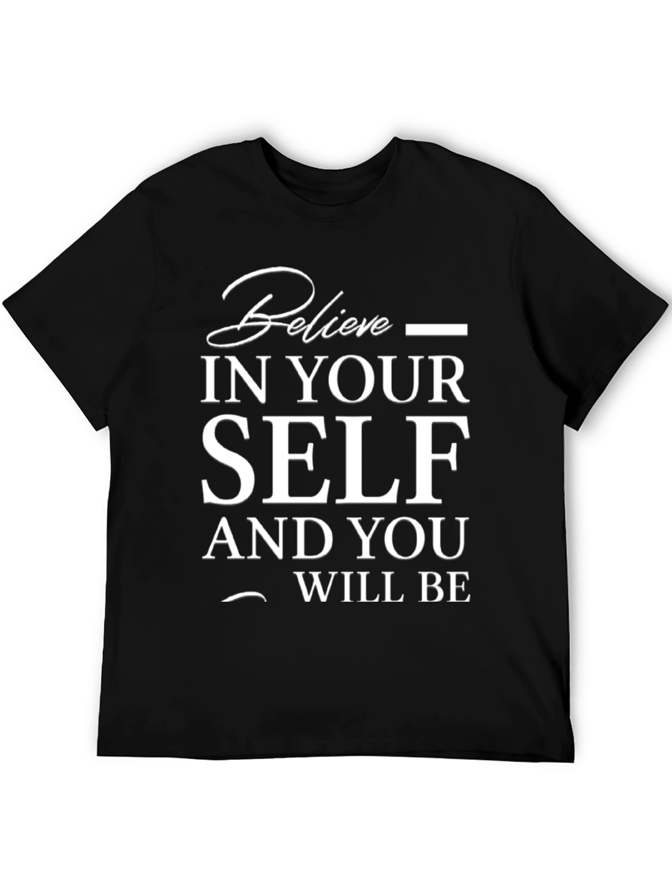 Black Believe in Yourself T-Shirt - Motivational Tee view 5